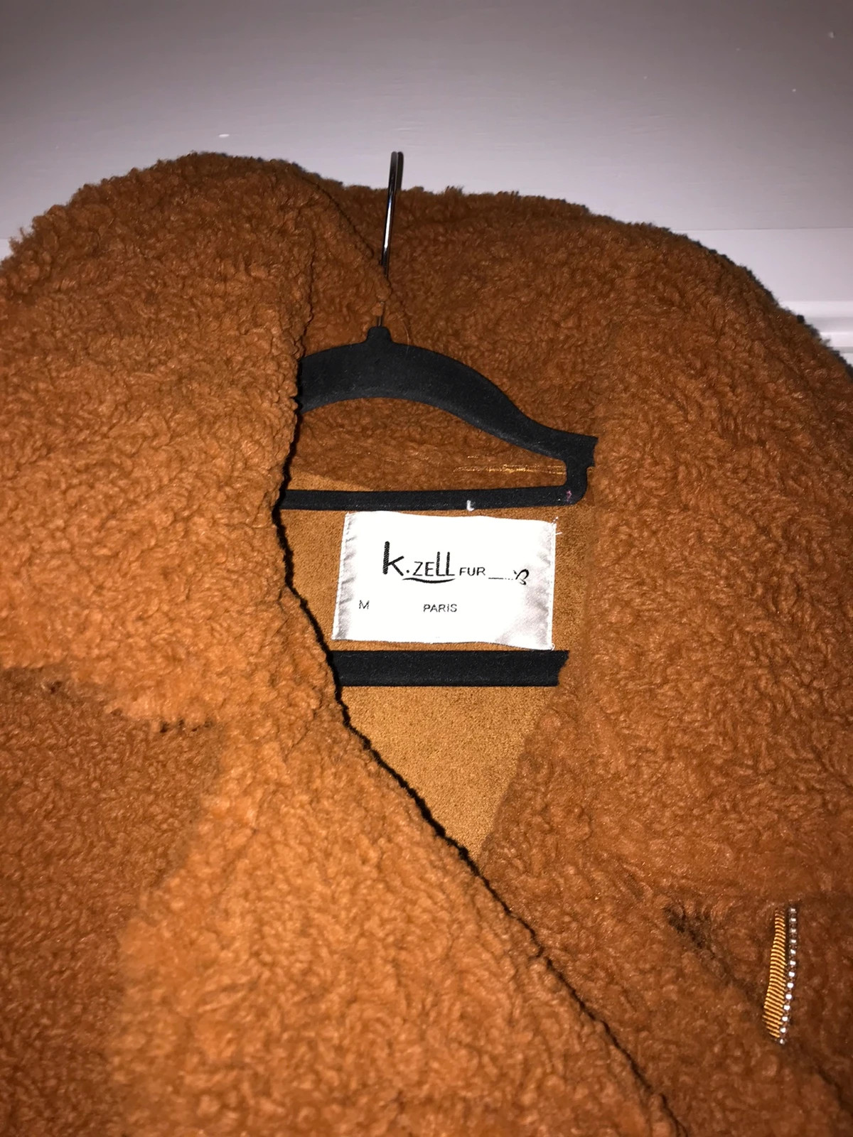 K zell faux fur coat discount