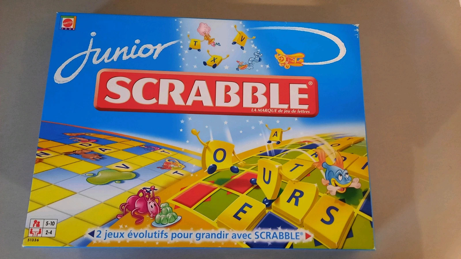 Mattel - 51336 - Jeu de société - Scrabble Junior : : Jeux et  Jouets