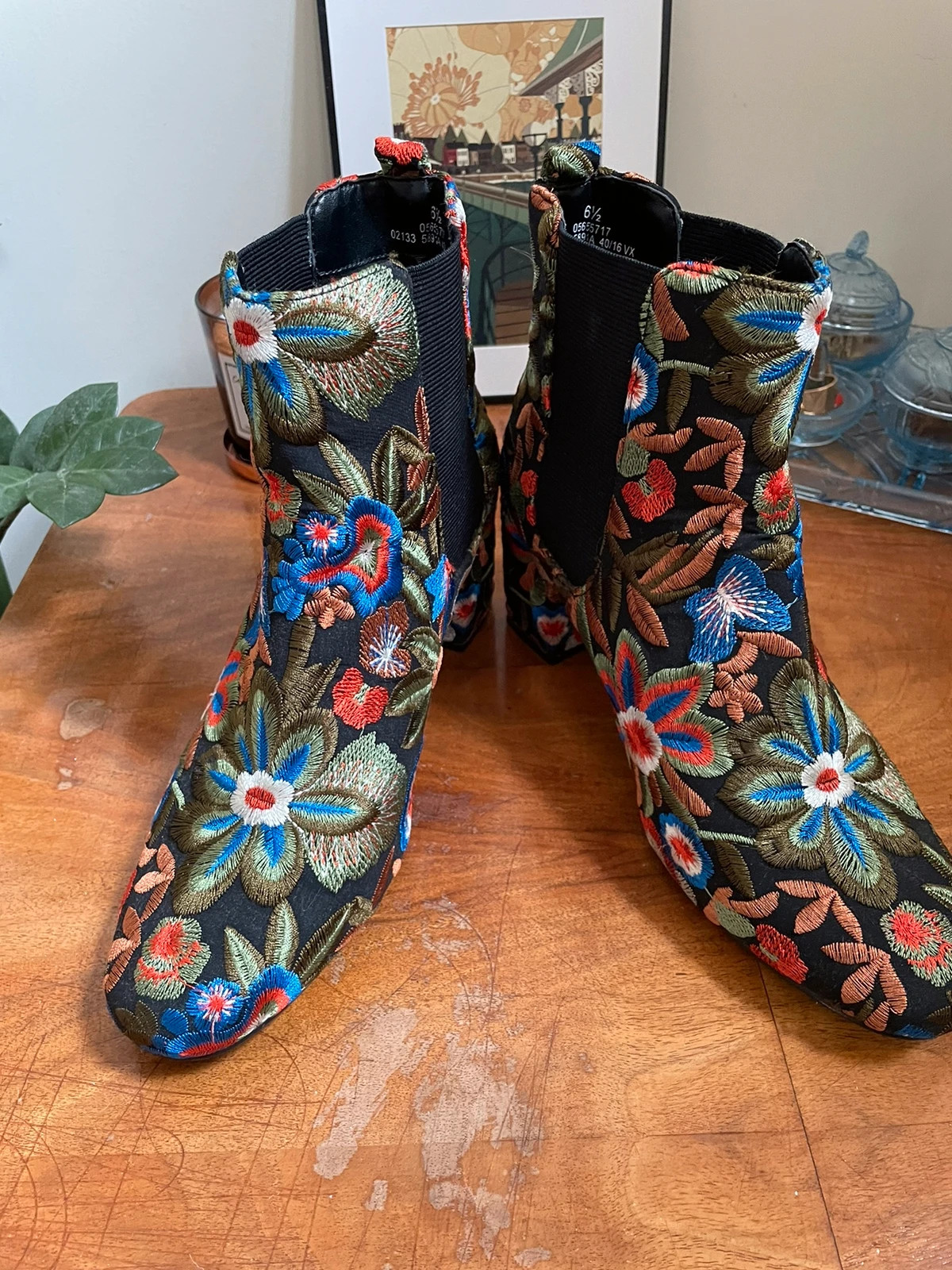 Floral ankle boots Vinted