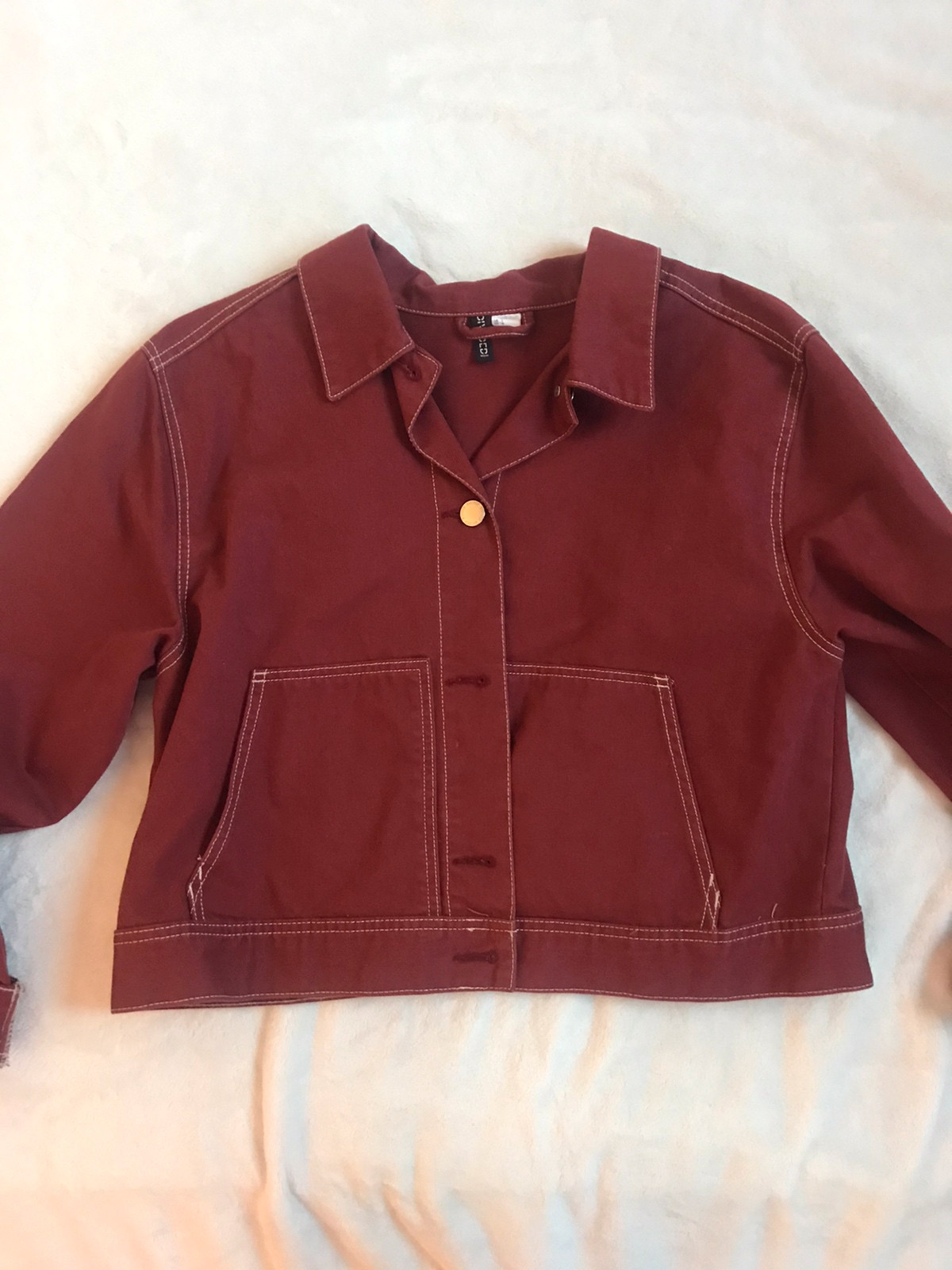 Veste en jean discount bordeaux