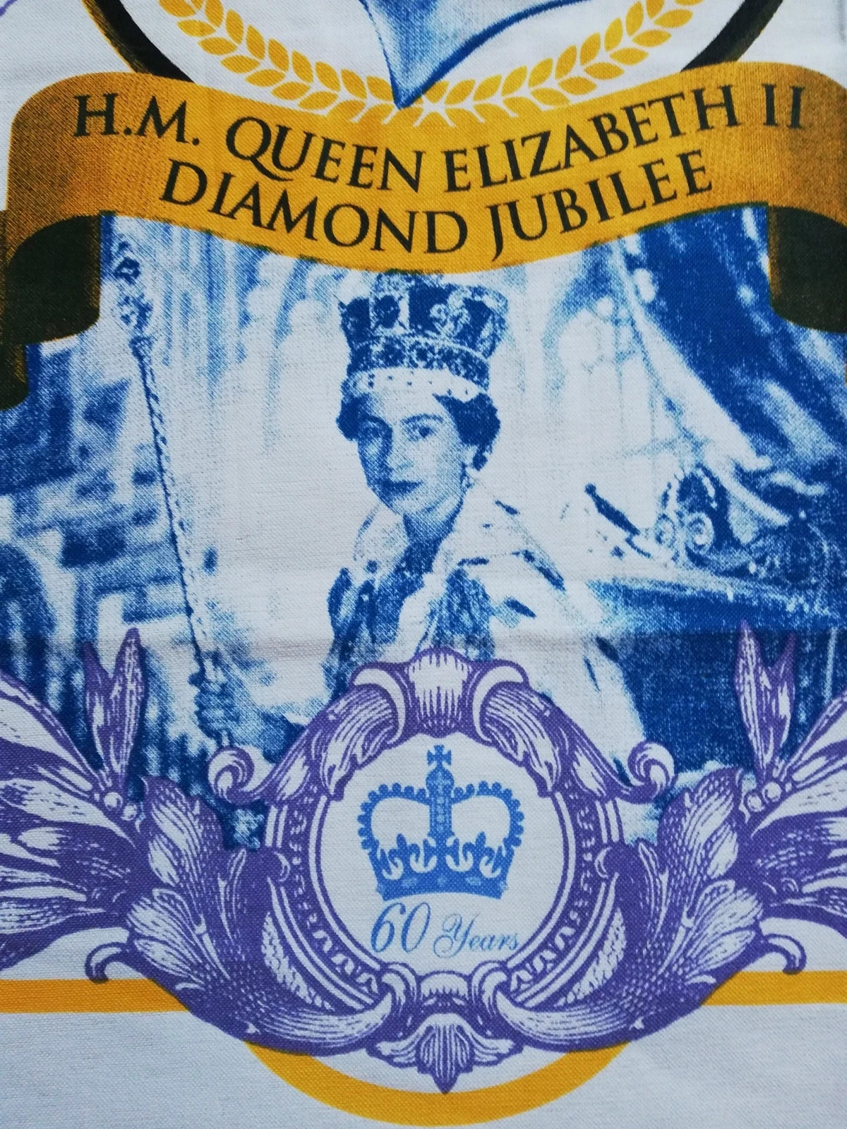 Ścierka ręcznik kuchenny tea towel królowa Elżbieta jubileusz queen Elizabeth diamond jubilee