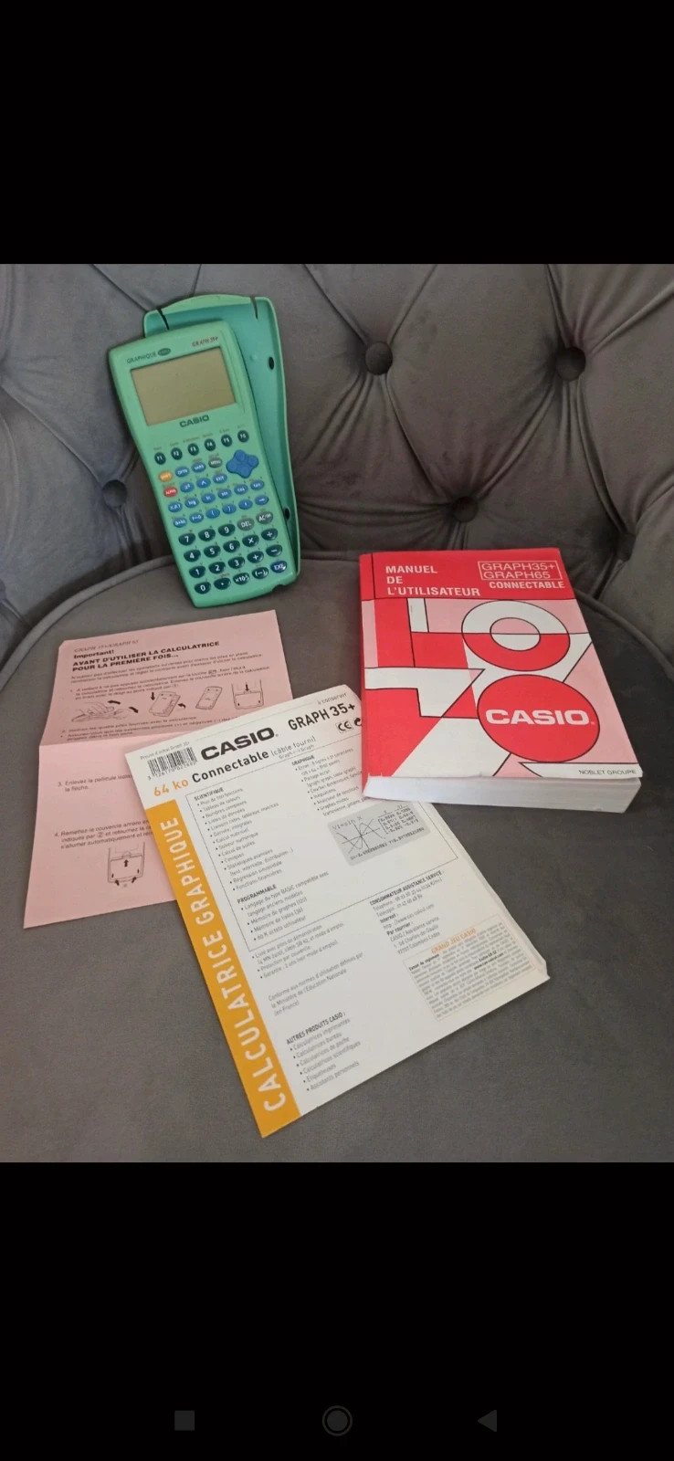 Calculatrice graphique verte Casio Graph 35+