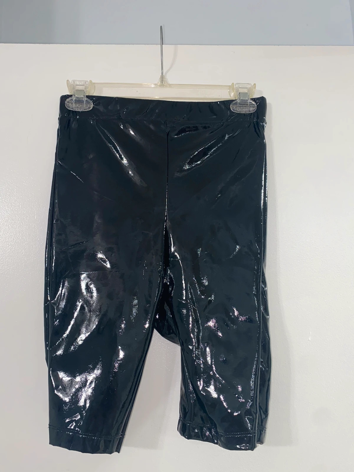 Black latex biker shorts Vinted