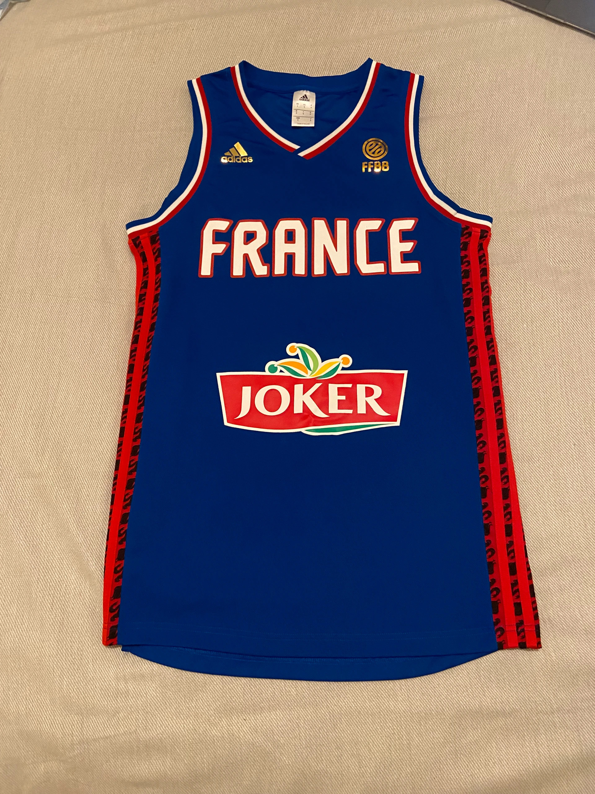 Maillot basket équipe de FRANCE FFBB ADIDAS shirt bleu S