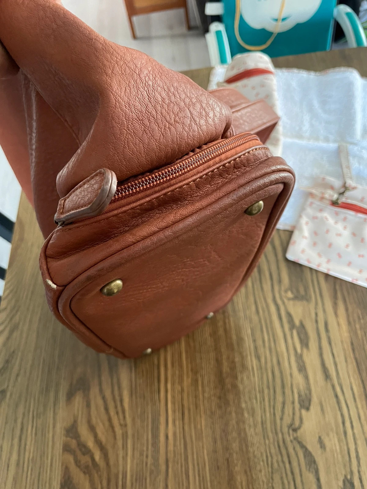 Sac langer cuir camel Verbaudet Vinted