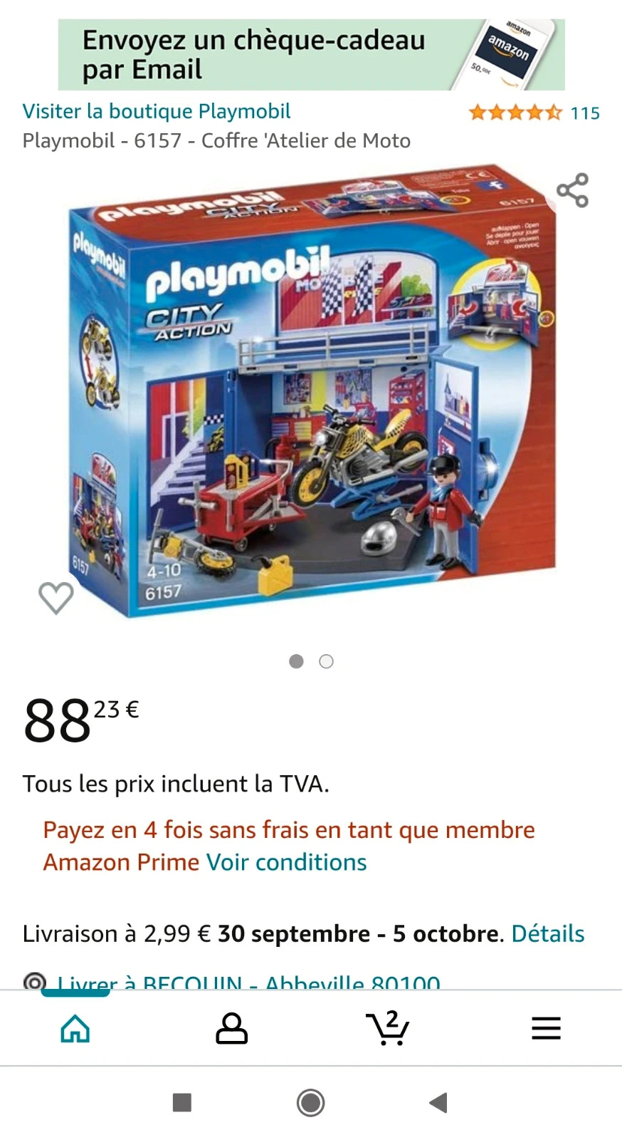 Playmobil - 6157 - Coffre 'Atelier de Moto