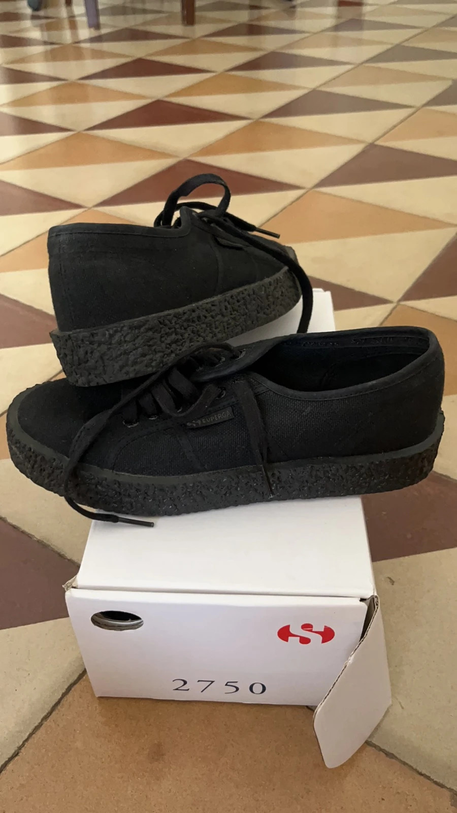 Superga suola alta nere discount