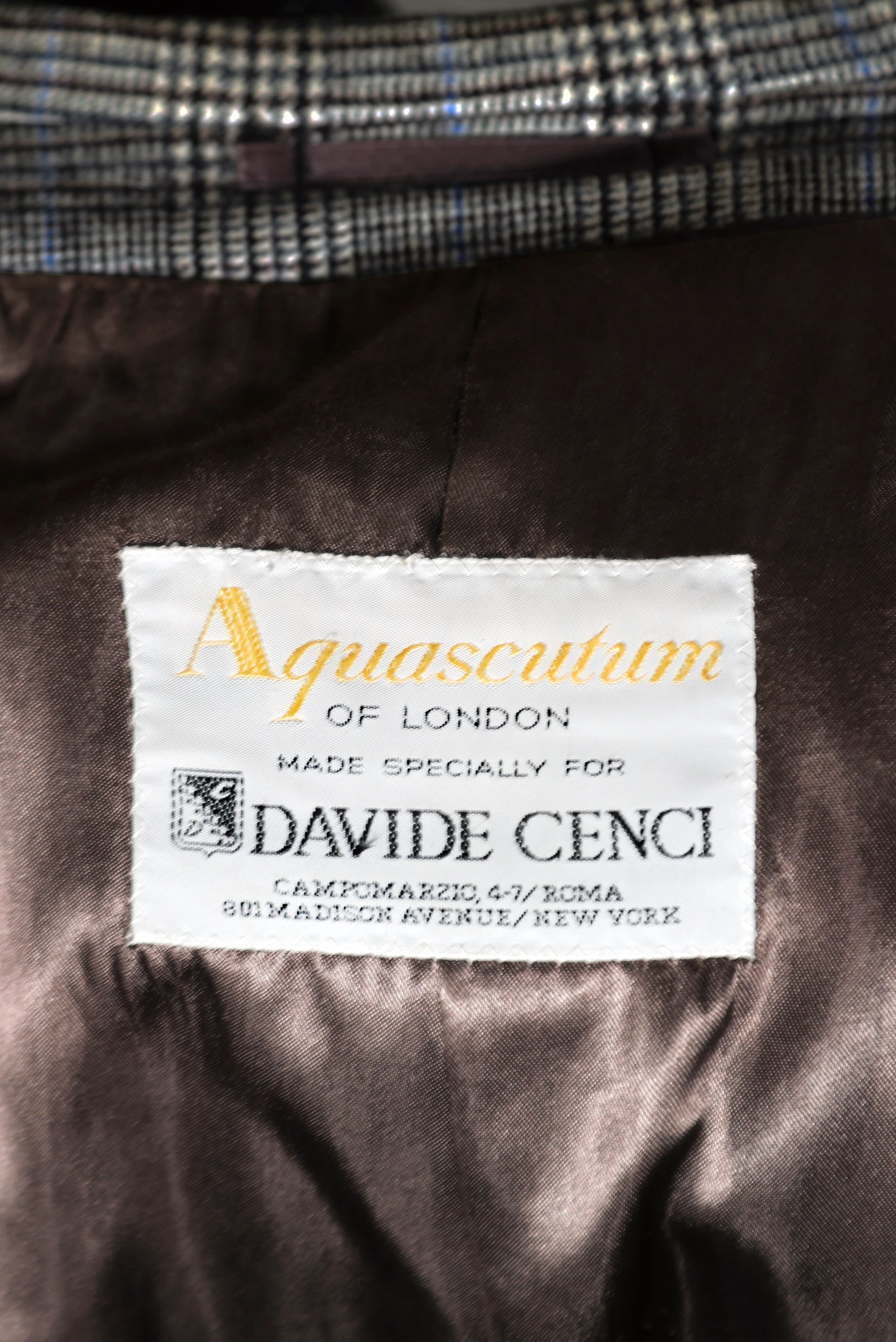 Cappotto Aquascutum per Davide Cenci in lana impermeabile tg XL