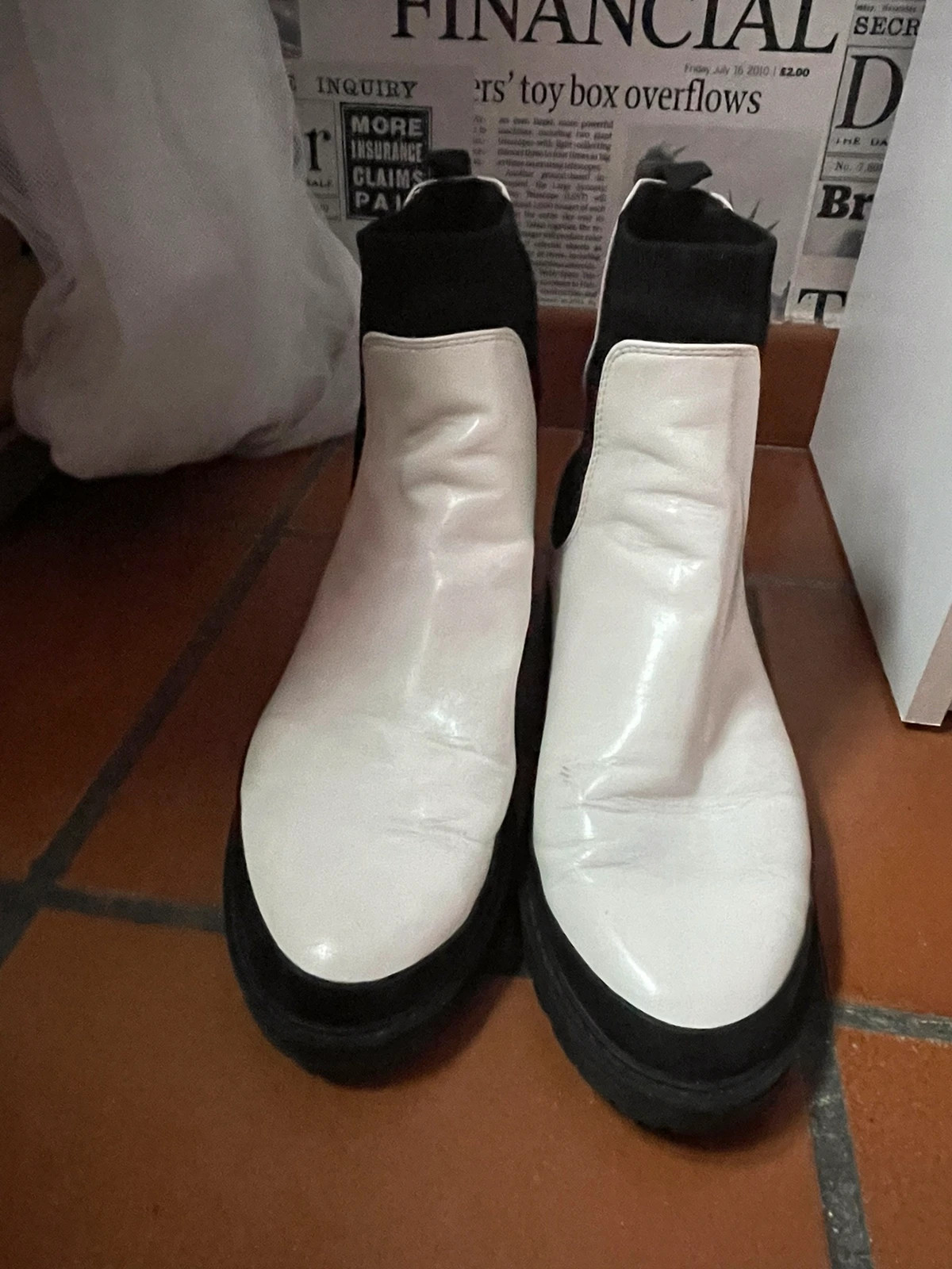 Botas blancas Stradivarius Vinted