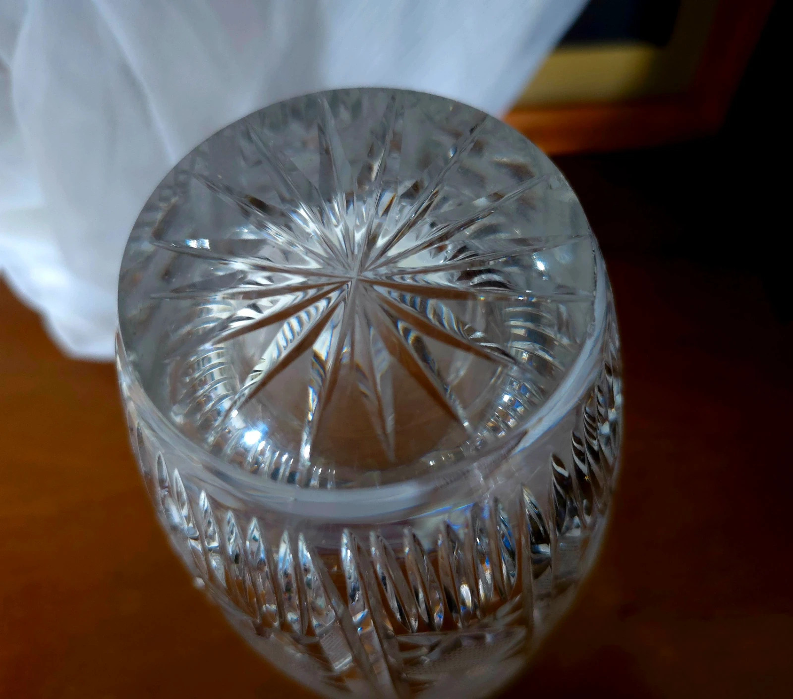 Kryształowy wazon real vintage ozdobna krateczka i gwiazdki