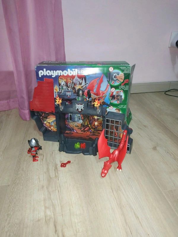 Soldes Playmobil Coffret Chevaliers dragons transportable (5420