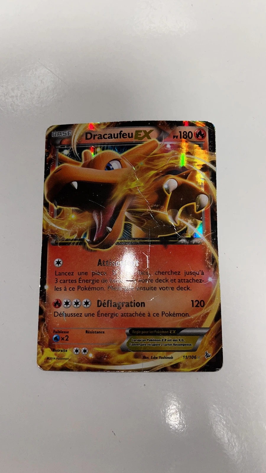 Carte Pokémon Dracaufeu EX 11/106 XY2 Étincelles Bloc XY Français