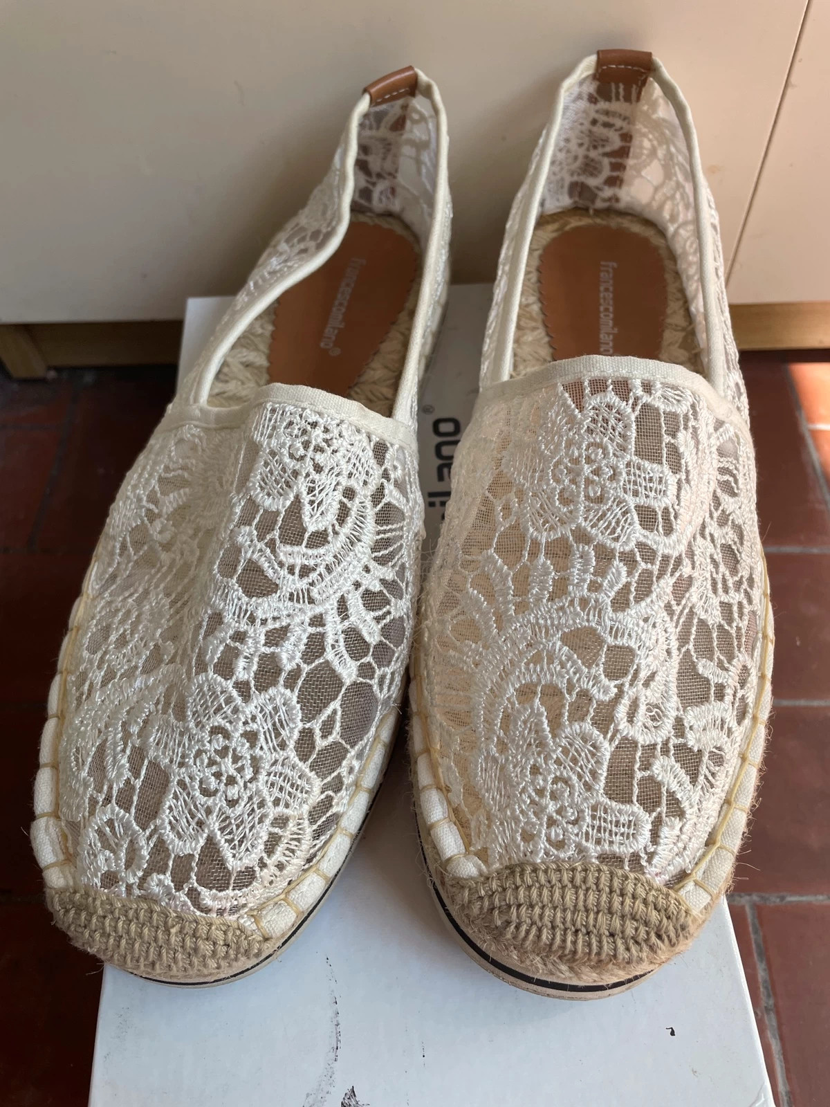 Espadrillas bianche pizzo store