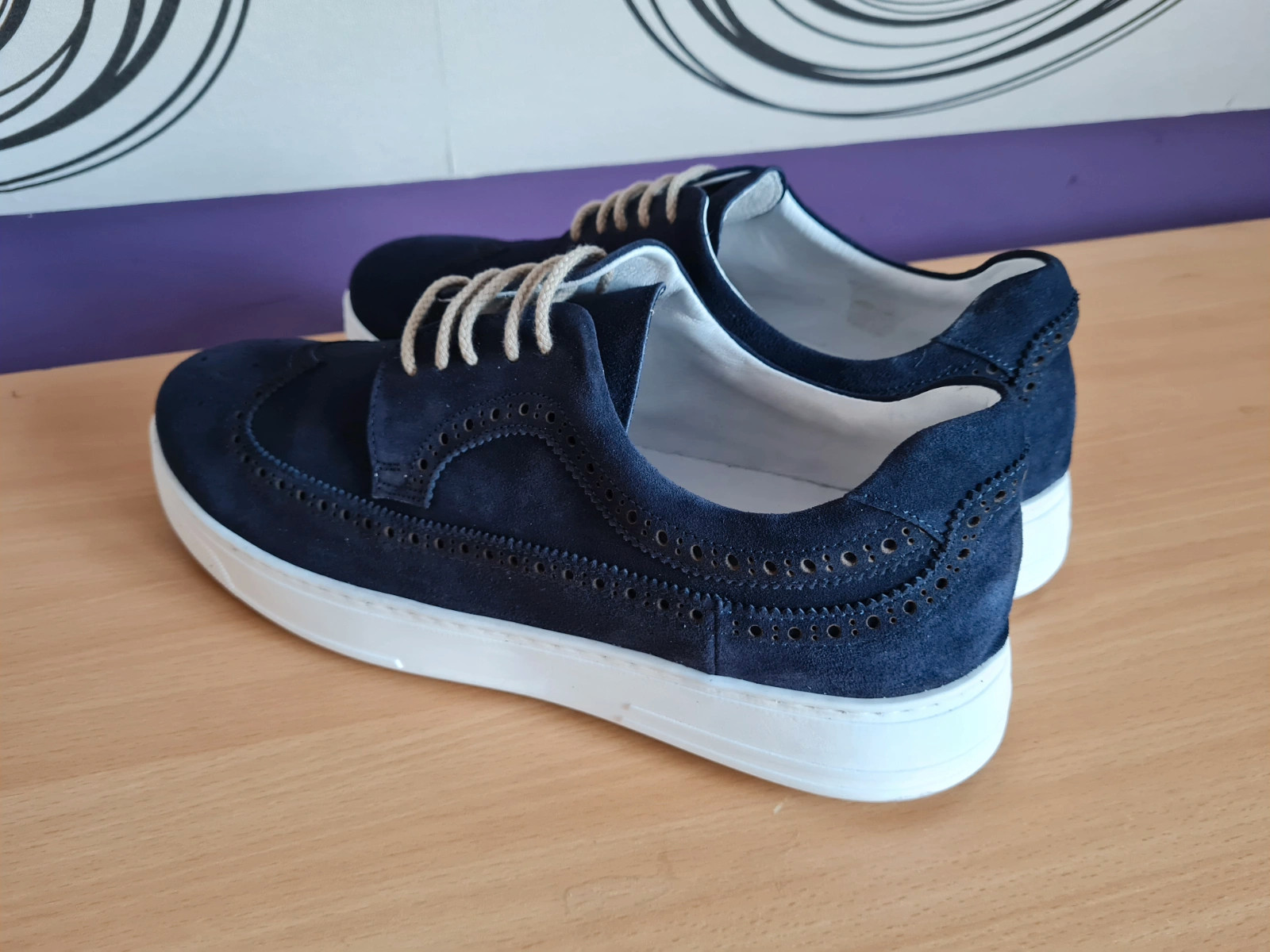 Blue sales velvet sneakers