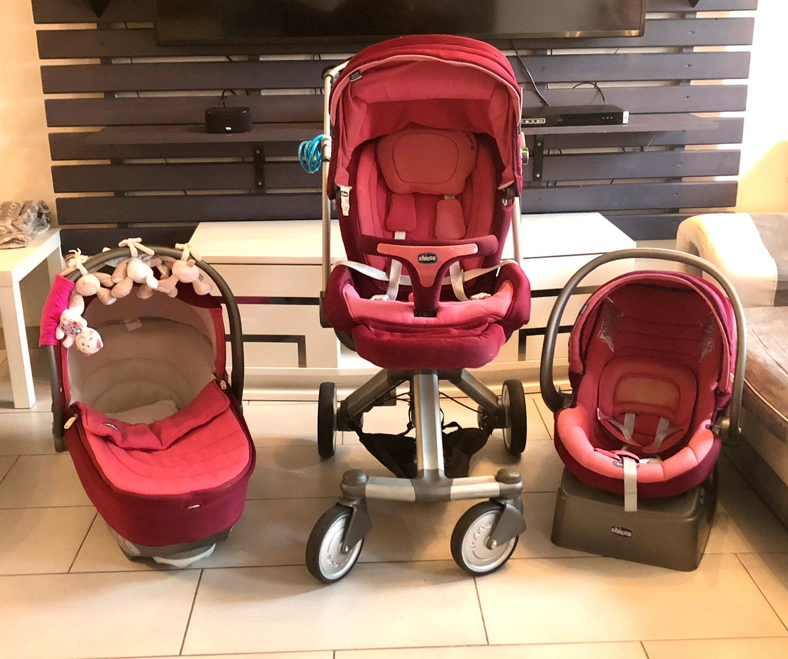 Vends poussette trio noir/rose gold - Marque Générique