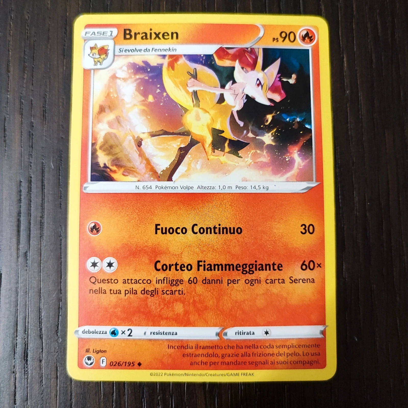 Carte Pokémon Originali Italiane 3 pcs Braixen Oshawott Mustard