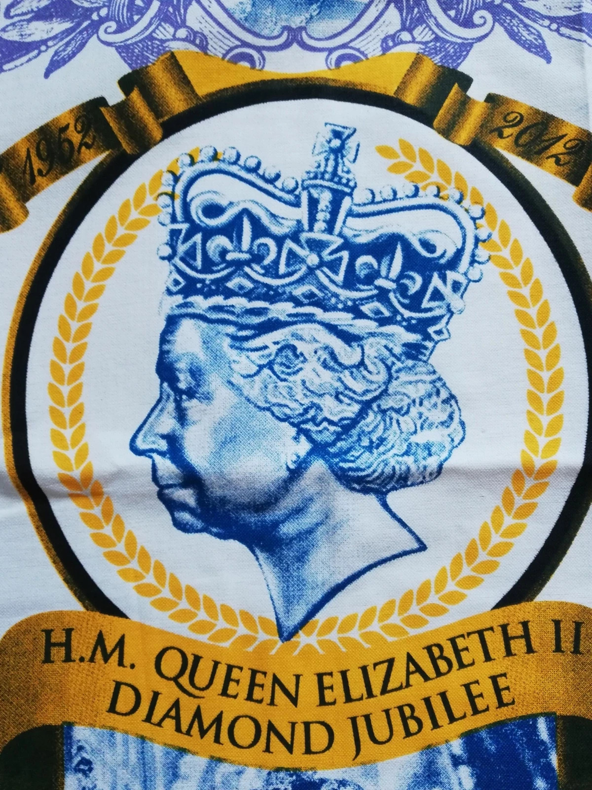 Ścierka ręcznik kuchenny tea towel królowa Elżbieta jubileusz queen Elizabeth diamond jubilee