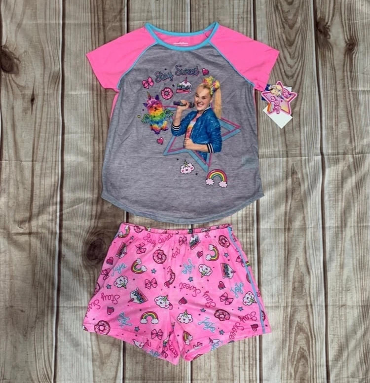 Jojo Siwa Nickelodeon Comfort Pajamas Sleepwear Set Girls Size 10 12. New