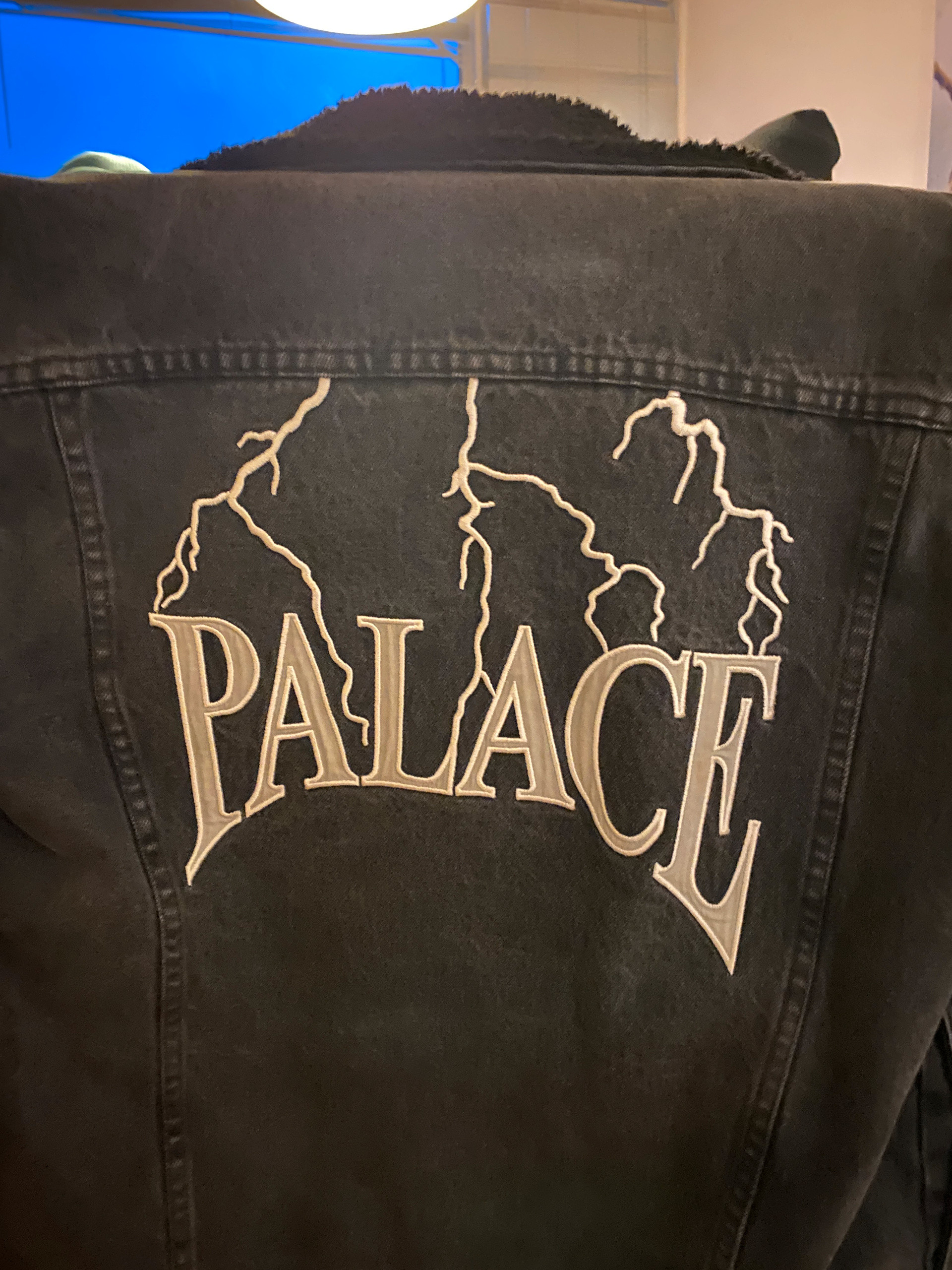 Palace funder shearling on sale jacket