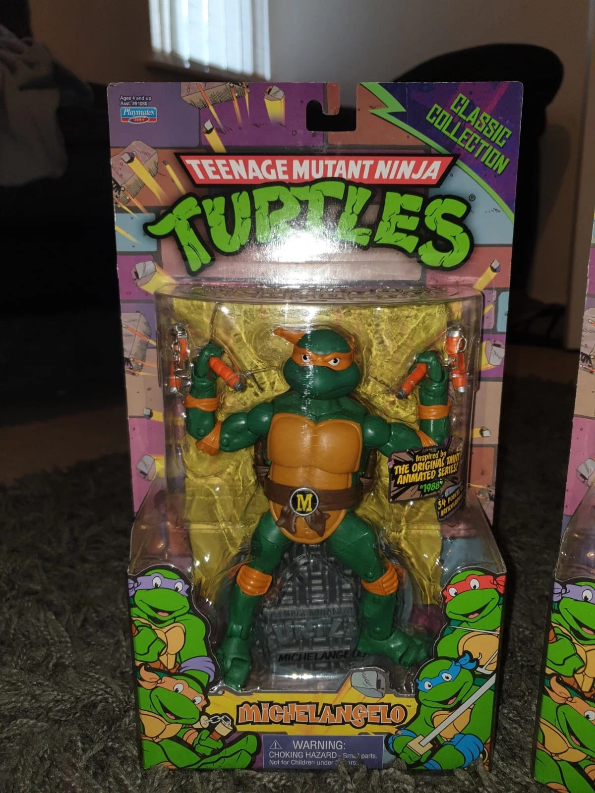 RETRAIT BOUTIQUE - Collection 4 Figurines Tortues Ninja Classic Turtle  Playmates Toys