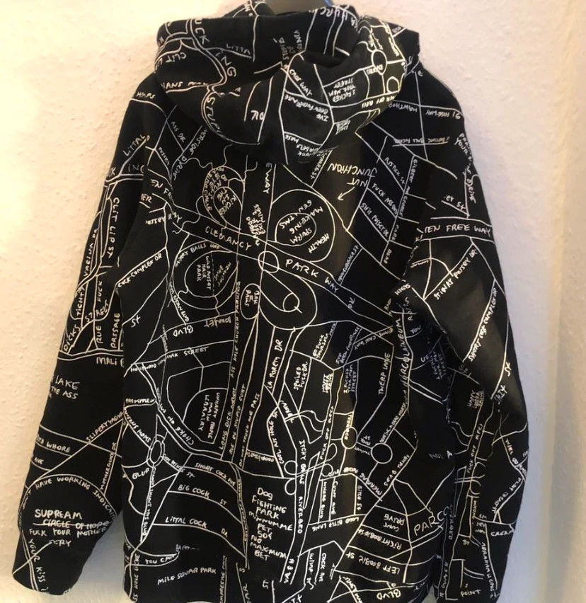 Supreme gonz sales embroidered map hoodie