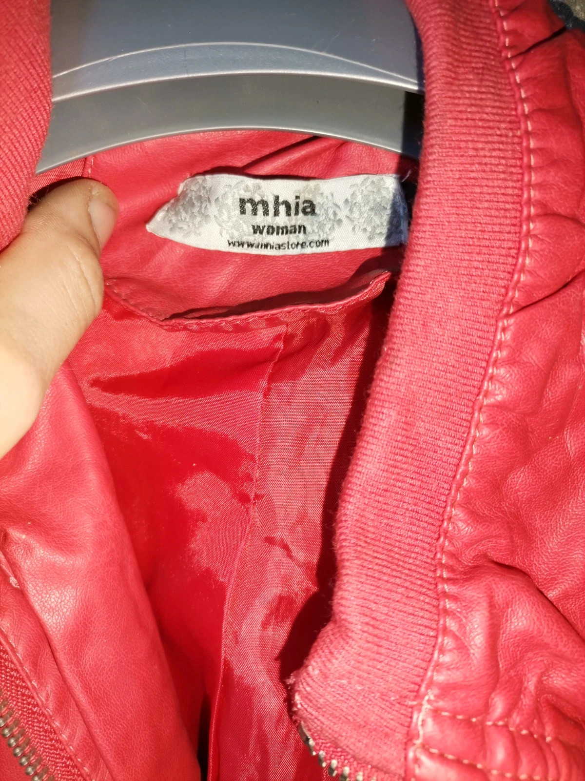 Red leather jacket | Vinted