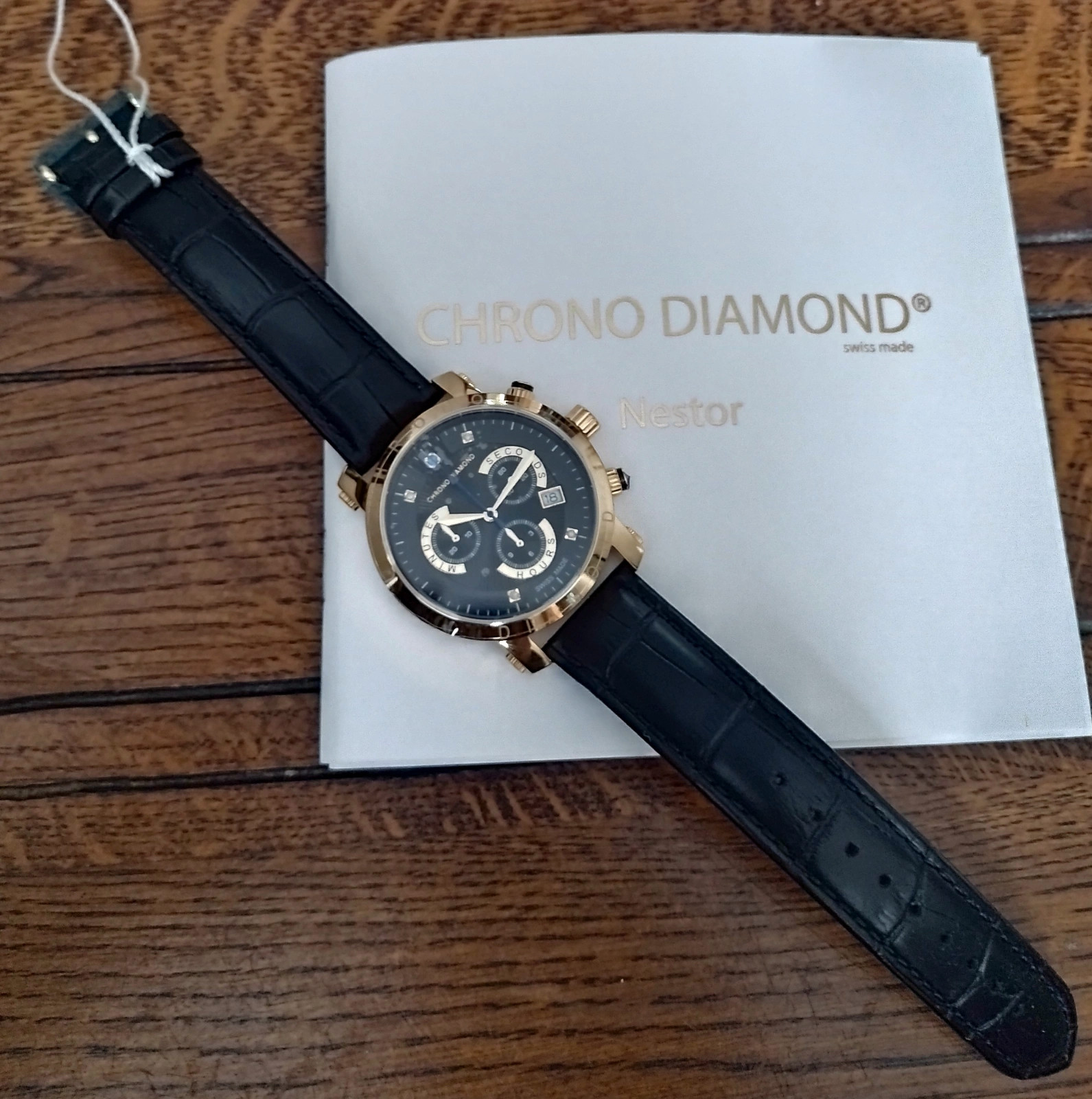 Montre Luxe Chrono Diamond Nestor Vinted