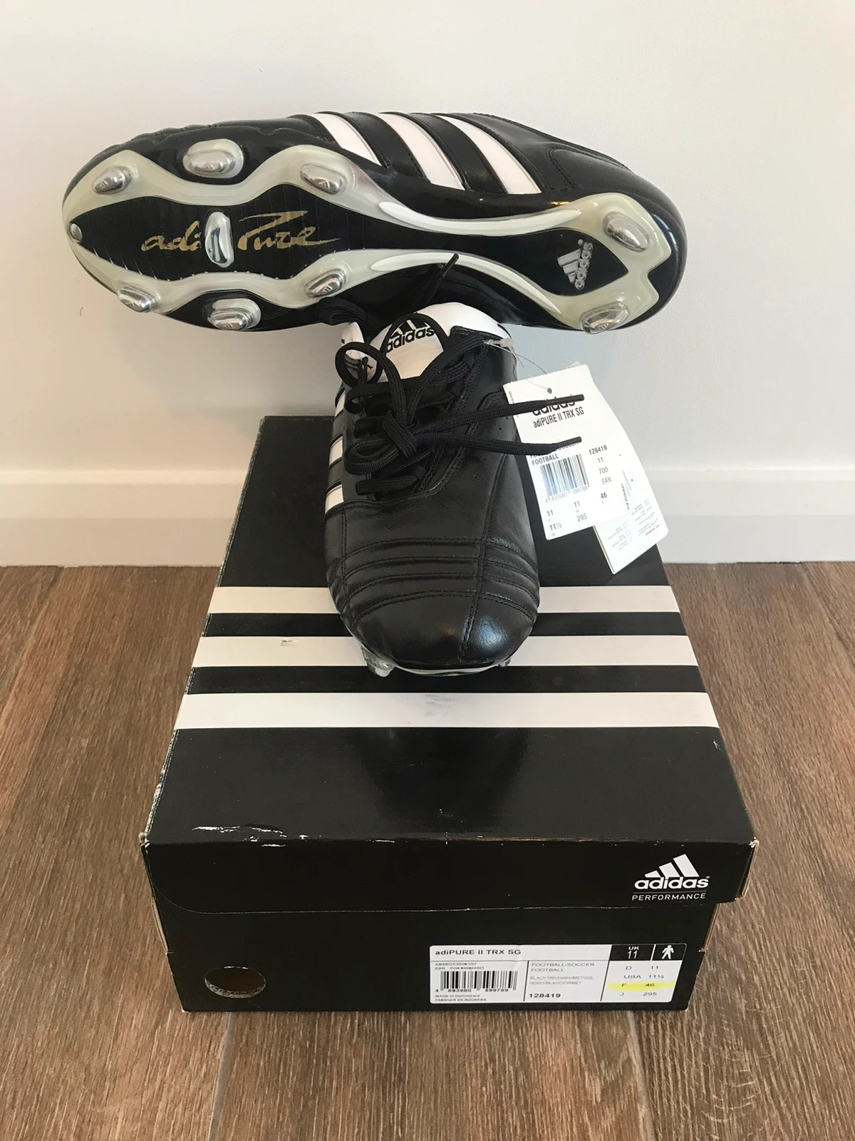 Brand New With Box Adidas Adipure II SG size UK 11 US 11 1 2