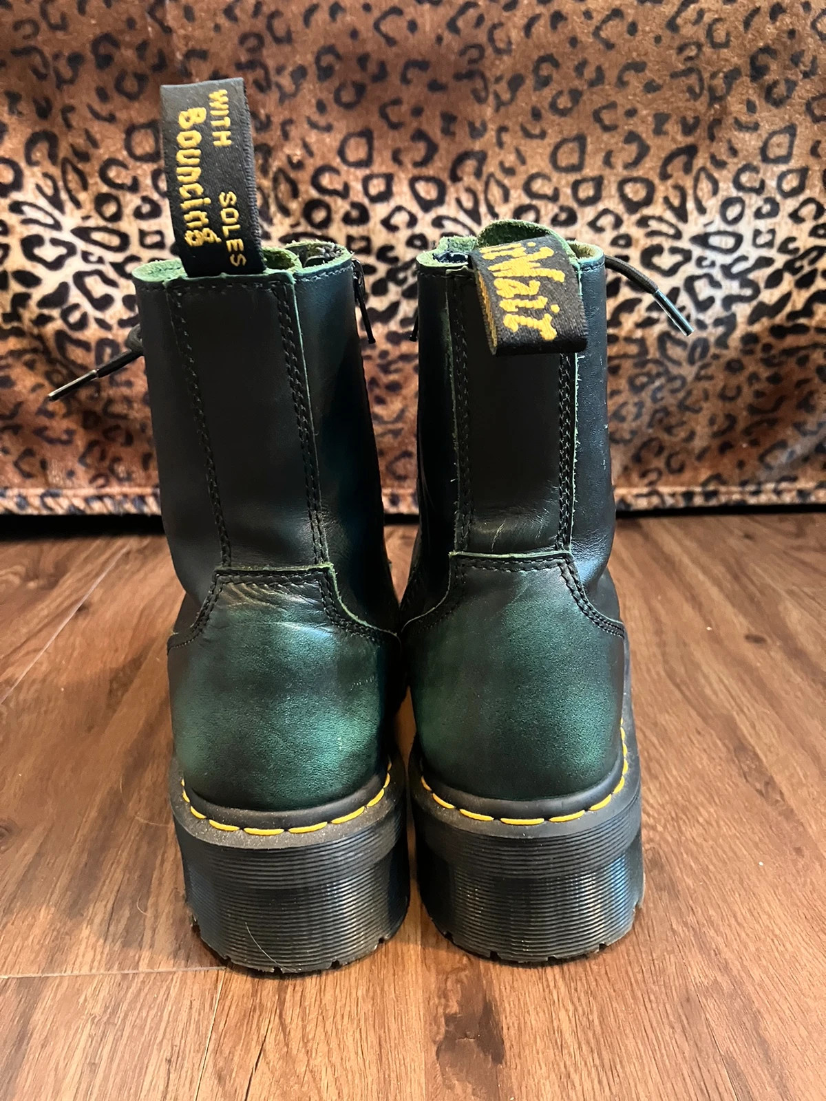 Green platform clearance doc martens