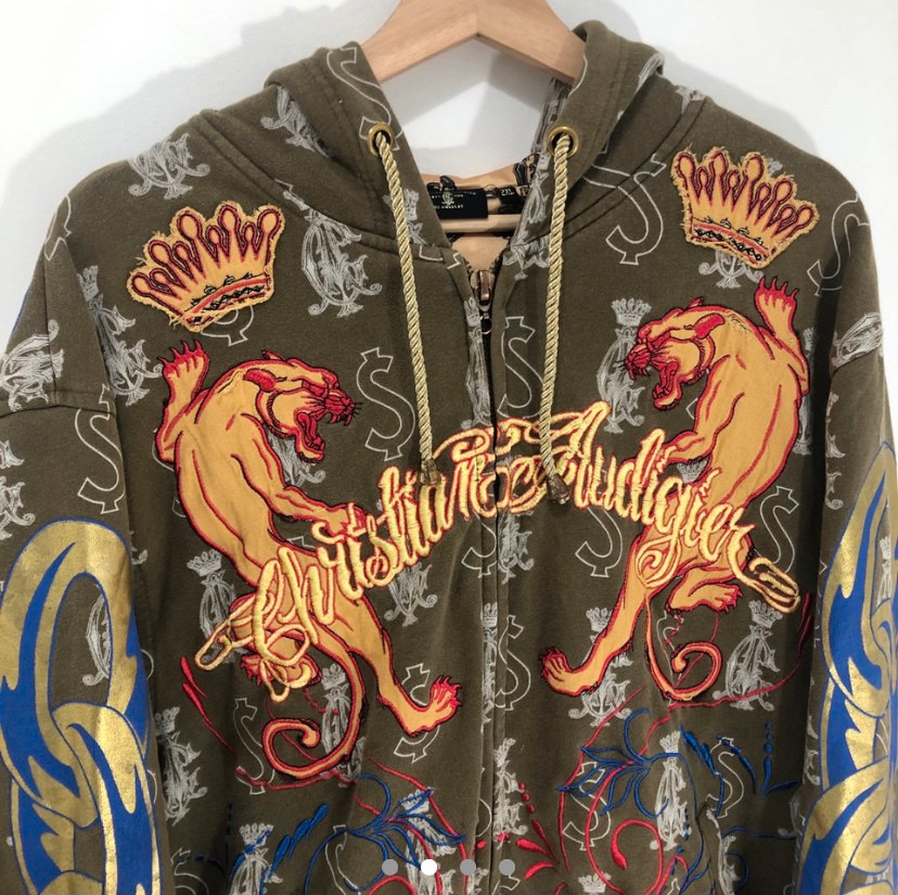 rare christian audigier zip up hoodie Vinted