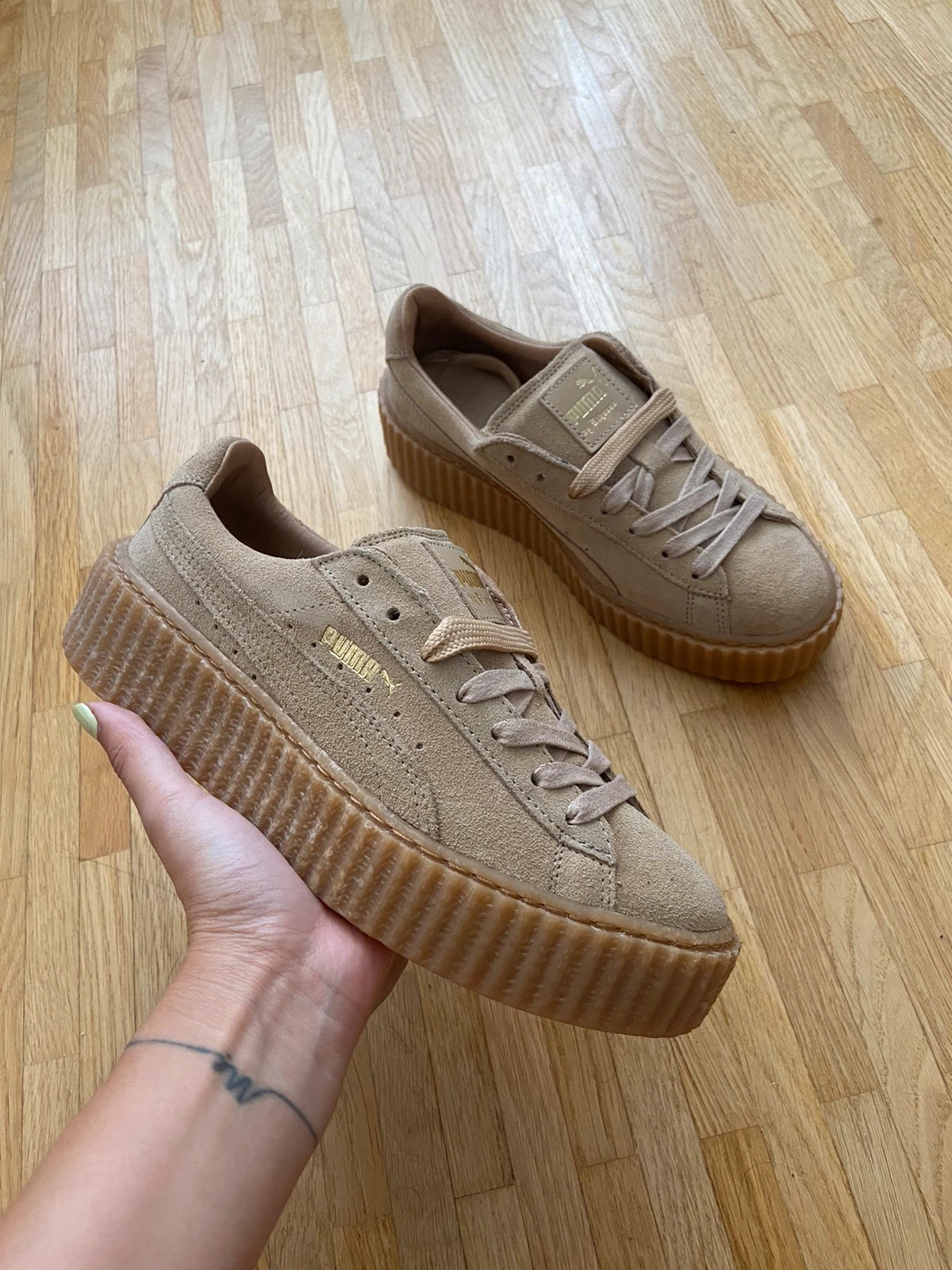 Beige sales puma creepers