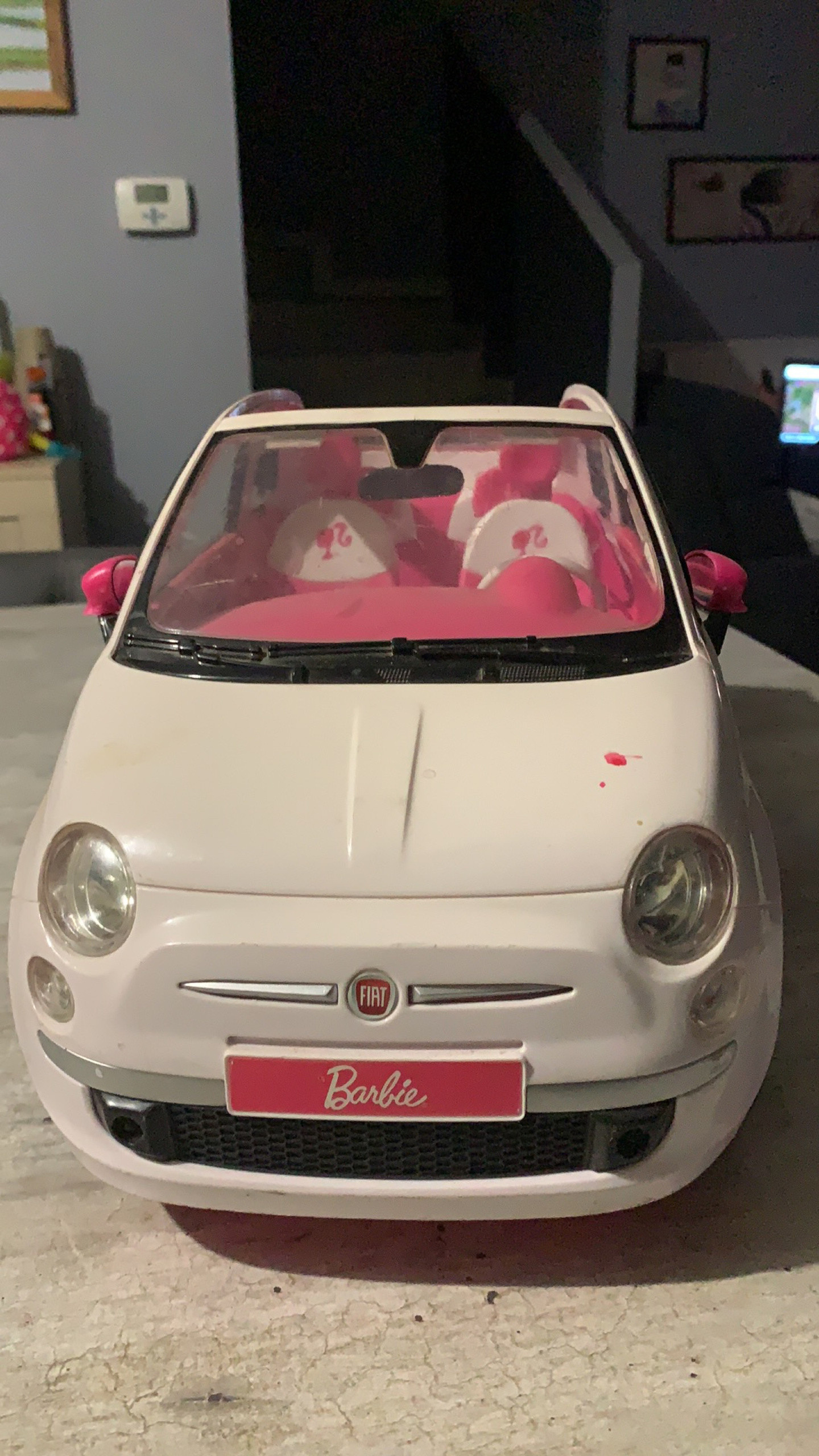 Voiture barbie best sale fiat 500 blanche