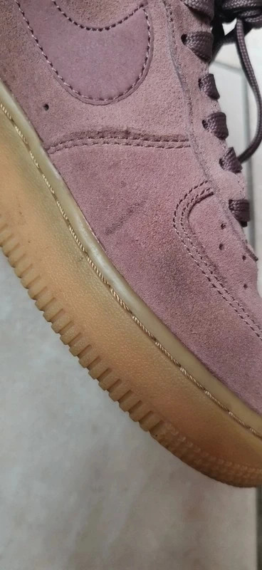 Basket sneaker Nike air force 1 daim mauve