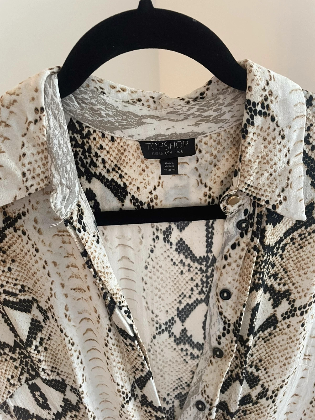 Snakeskin shirt sale dress topshop