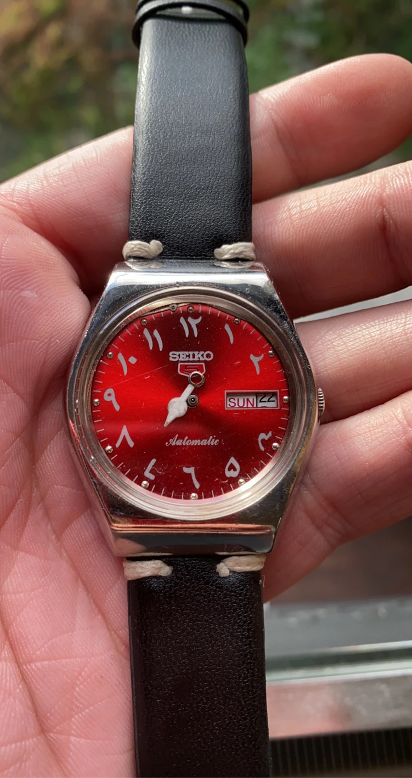 Seiko 5 Arabic vintage mod rouge Vinted