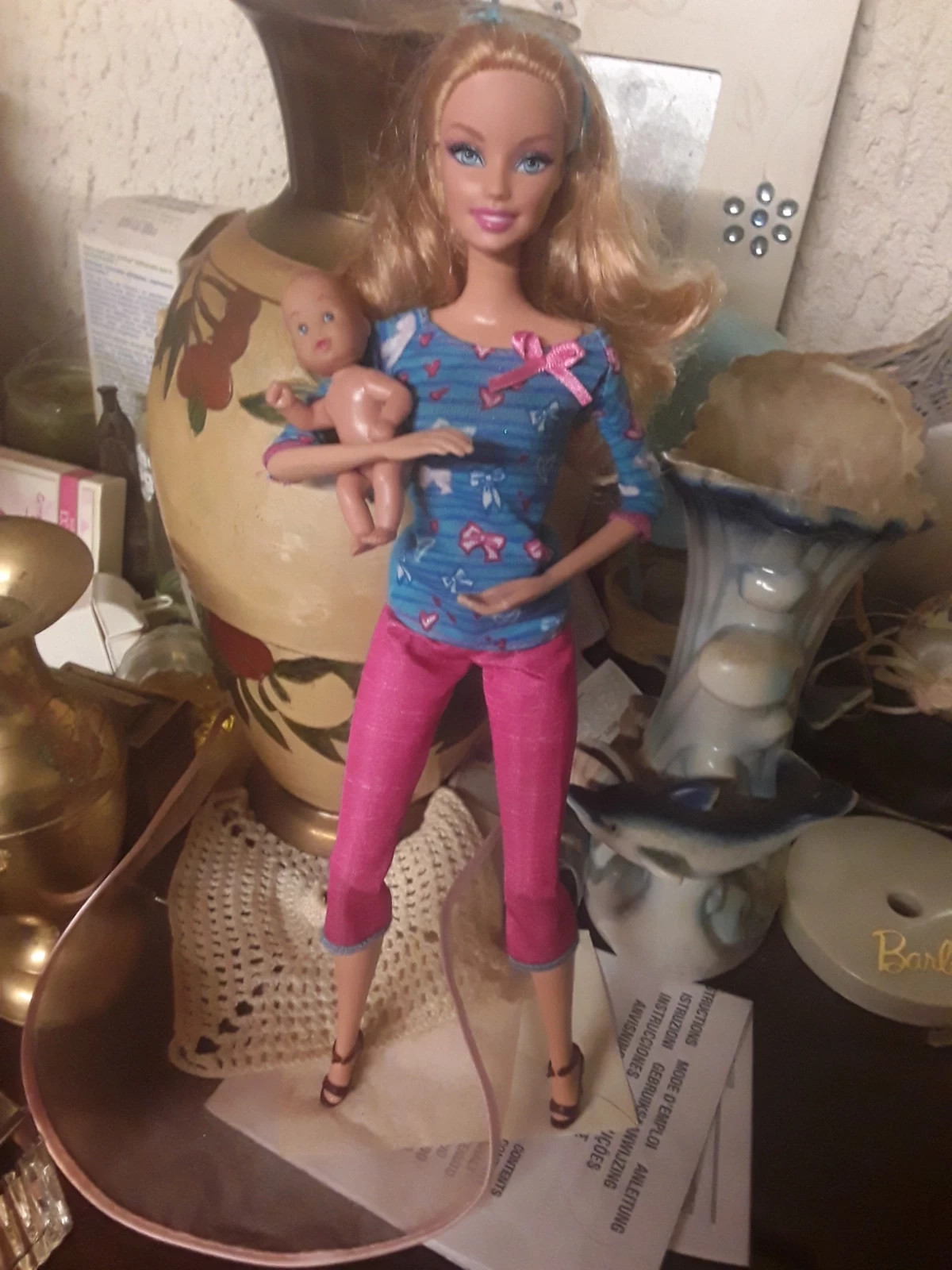 Ensemble pour poupée Barbie, chiot, peut manger des os et du caca