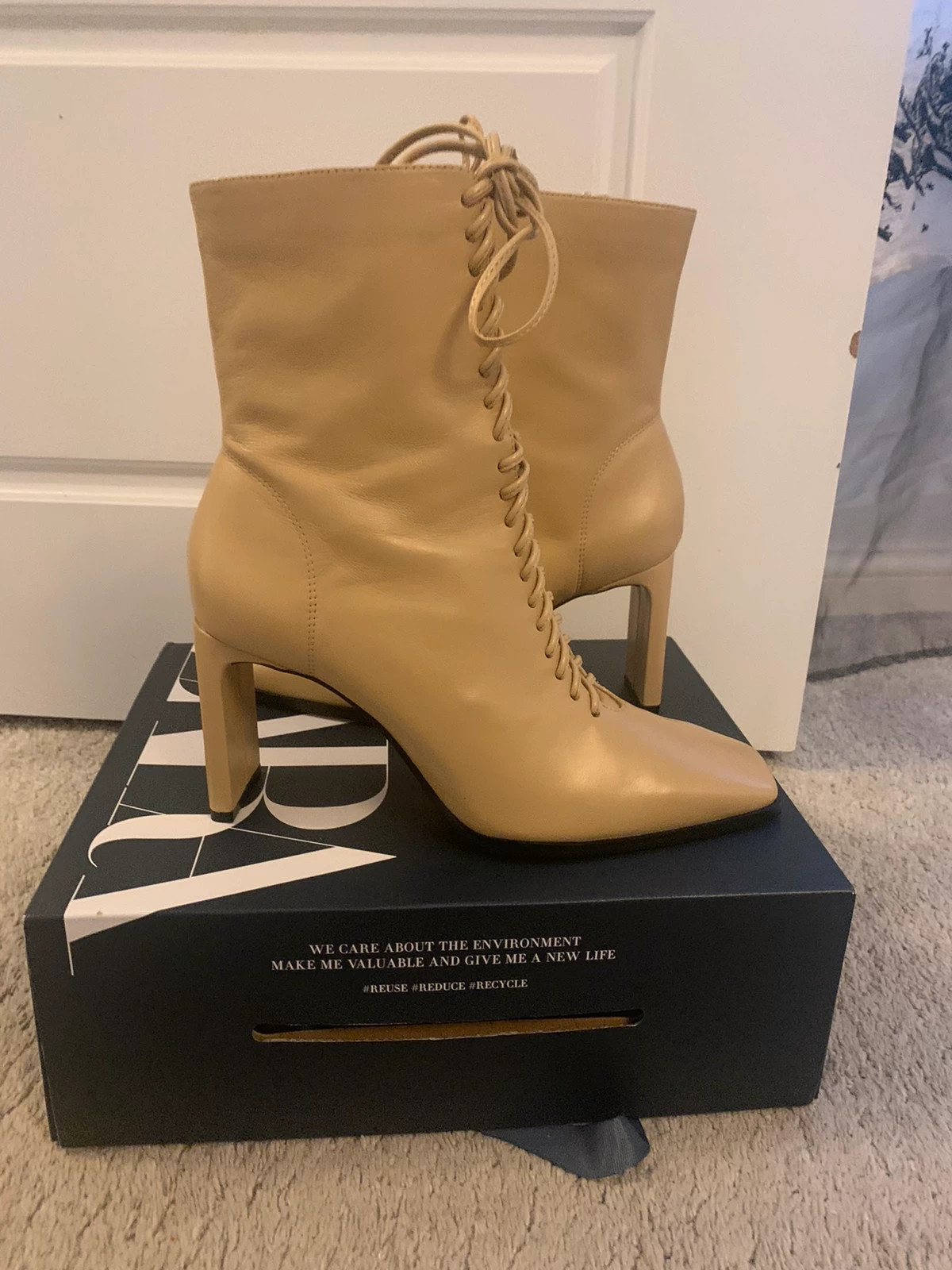 Zara deals lace boots