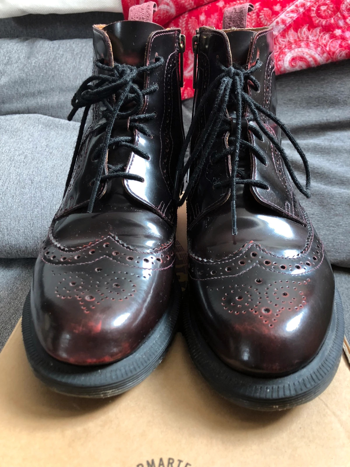 Dr martens delphine rouge clearance