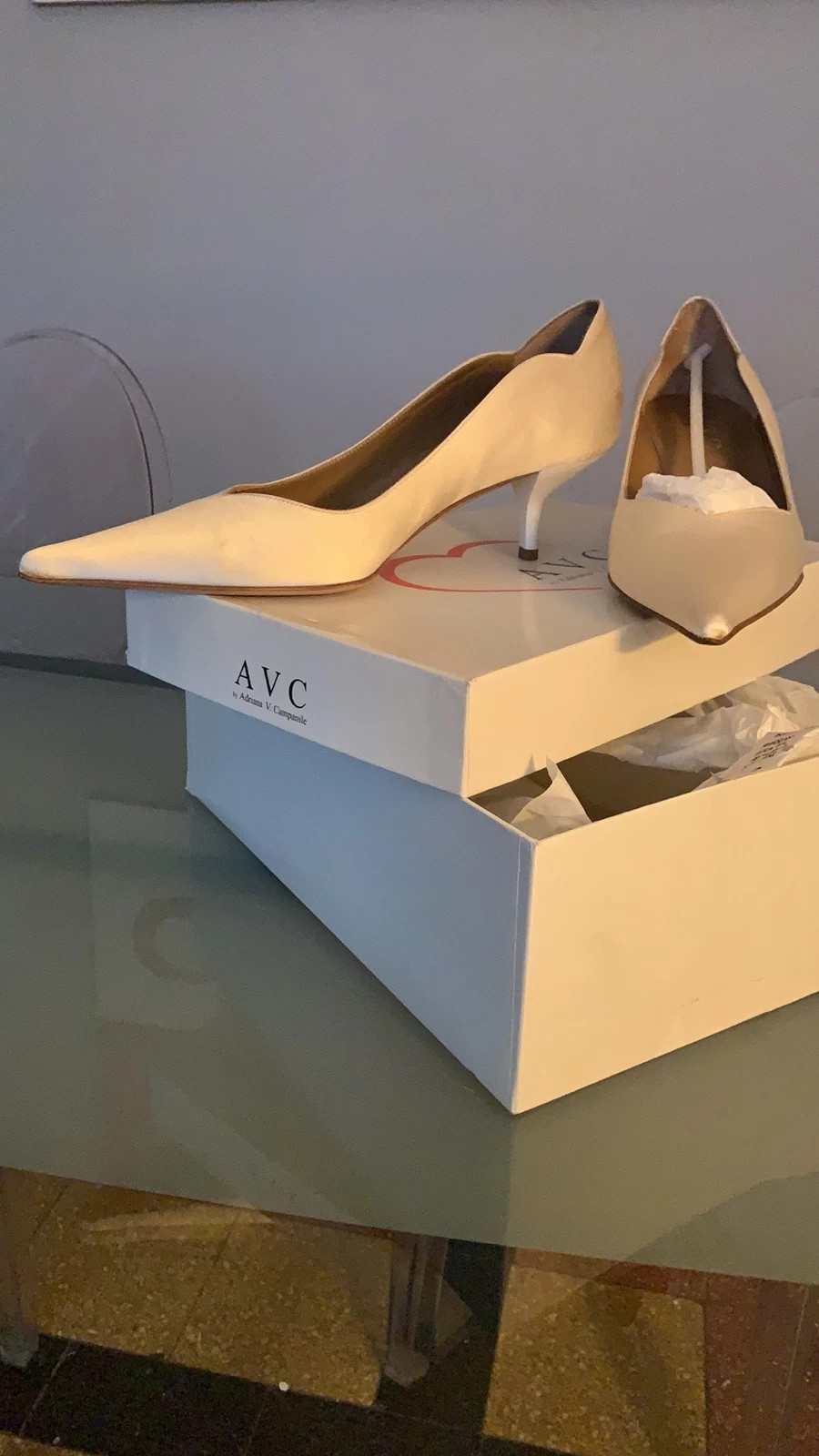 Scarpe in raso bianche Adriana Campanile Vinted