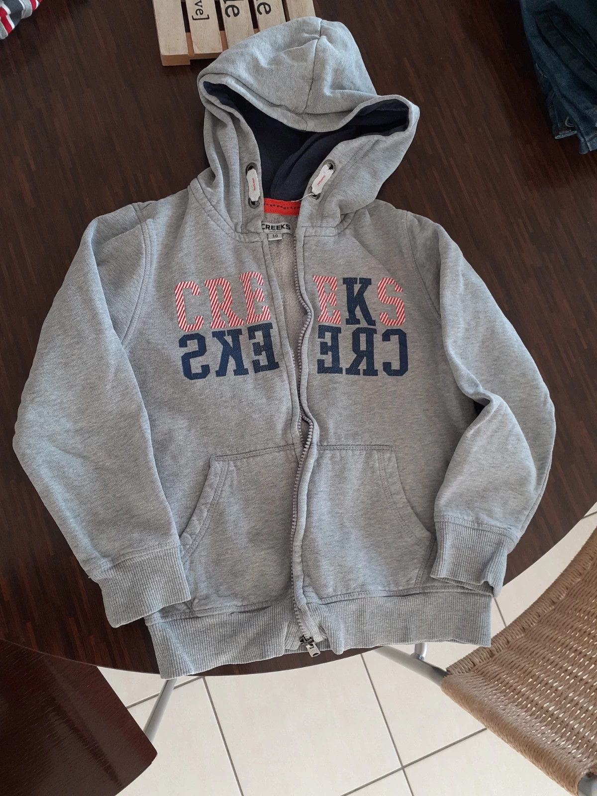 Sweat à capuche hoodie Creeks bleu garçon