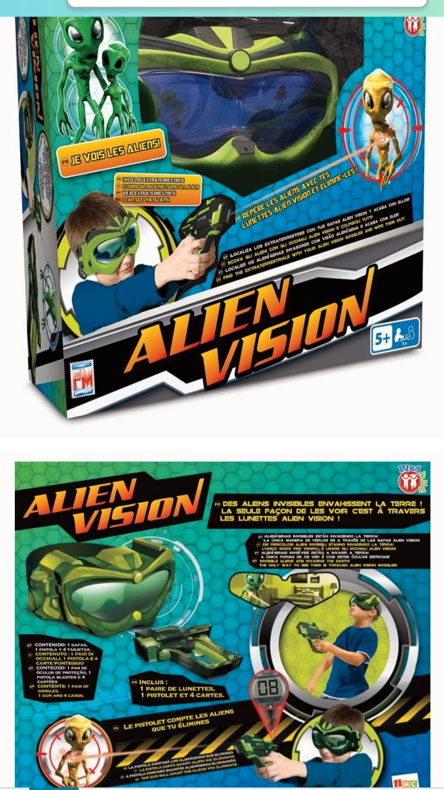 Alien vision jeu lunettes pistolet
