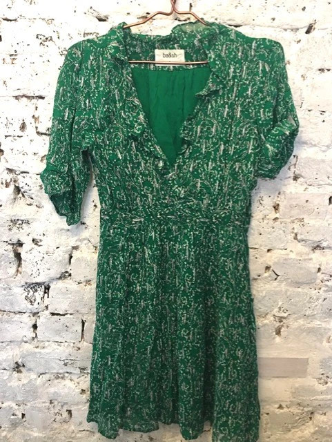 Robe verte imprimee Ba sh Vinted
