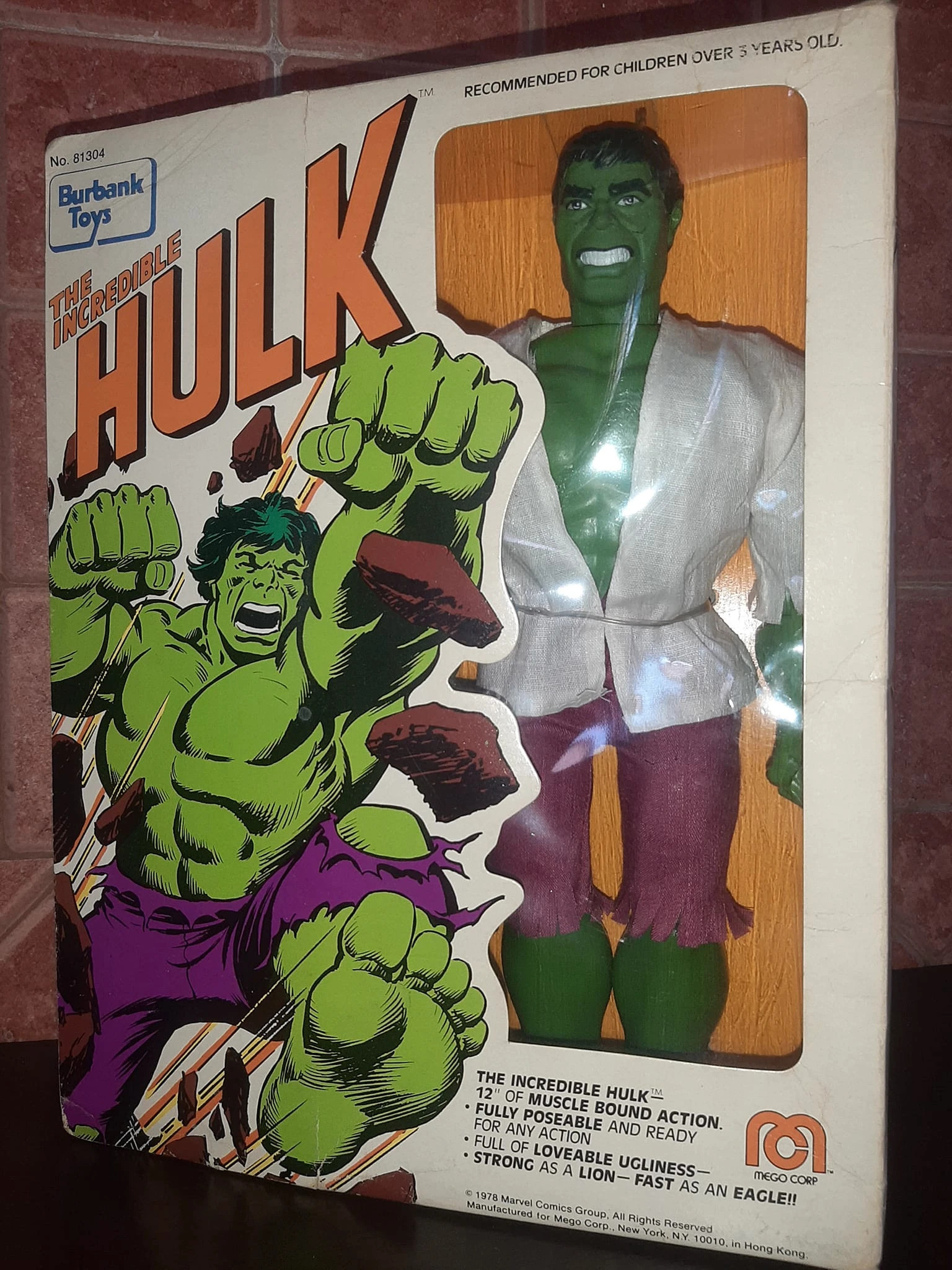 Marvel comics Burbank toys version Mego 12 HULK 1978 Brand new action figure 70 Vinted