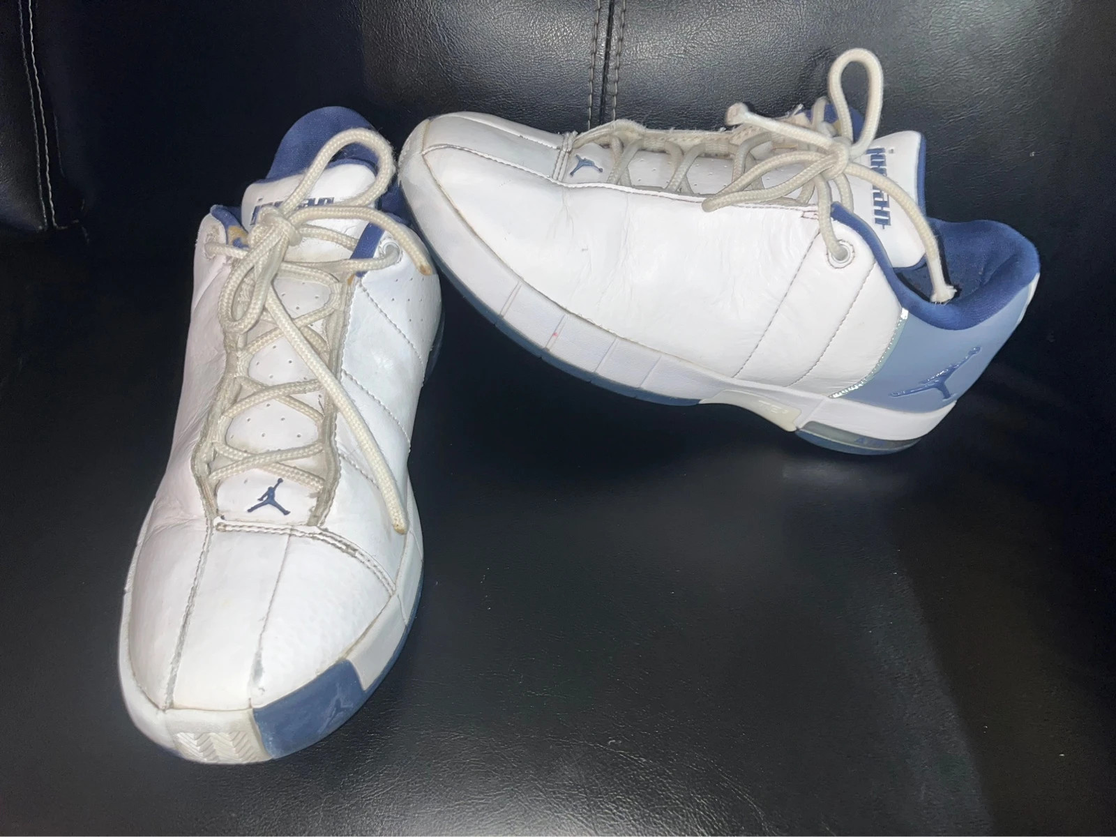 Nike Air Jordan Team Elite 2 Sneakers youth 6.5 womens 8 white blue Vinted