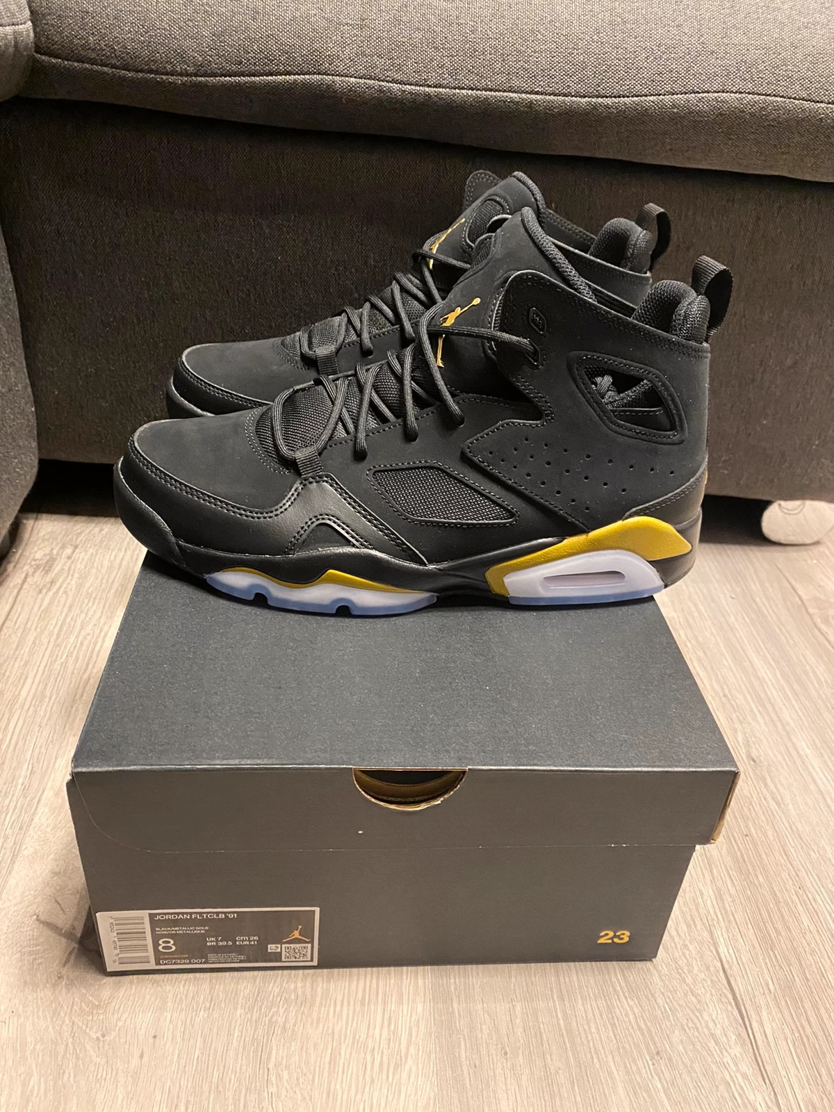 Jordan fltclb 91 black and gold discount
