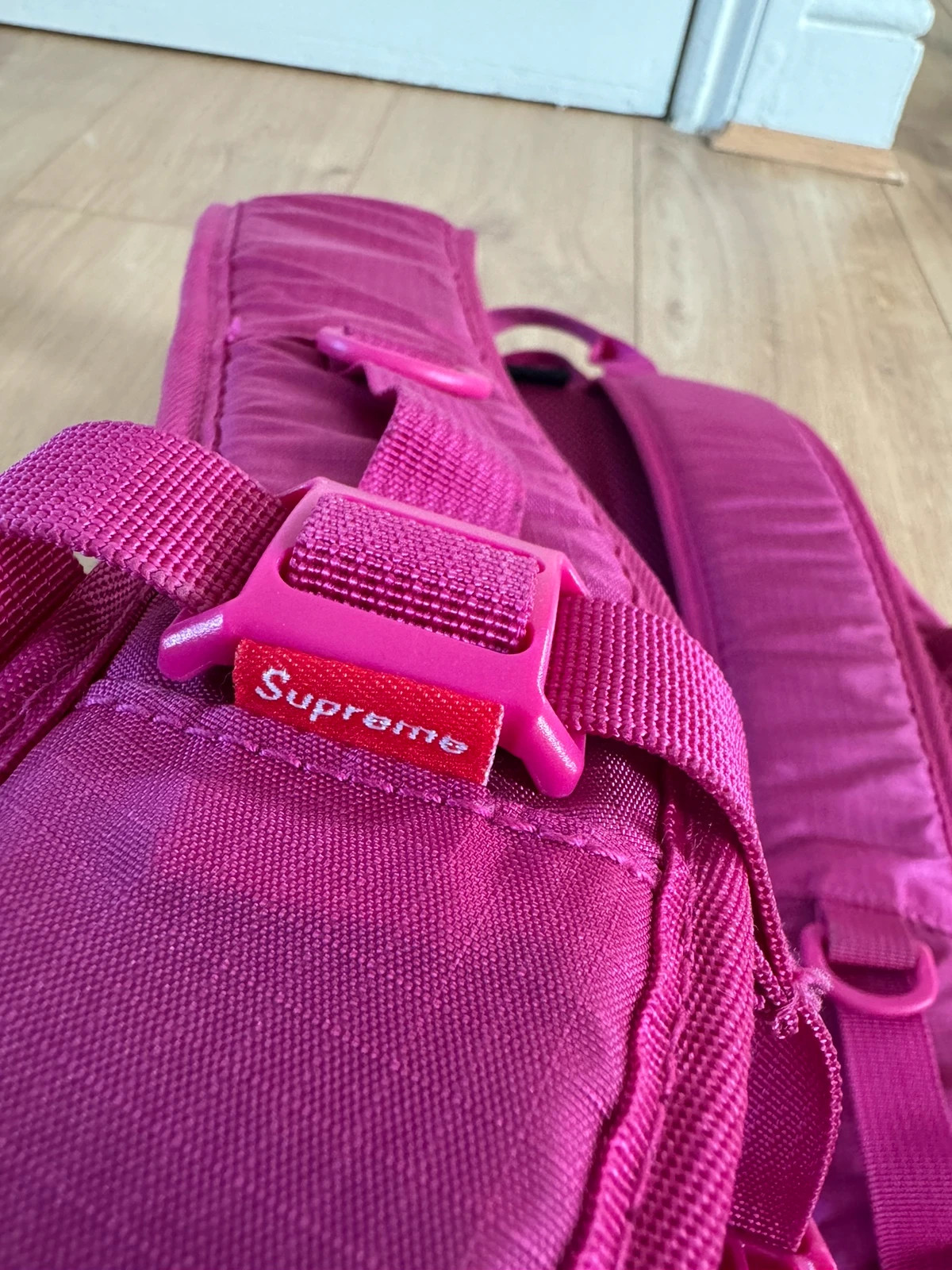 Supreme magenta backpack cheap