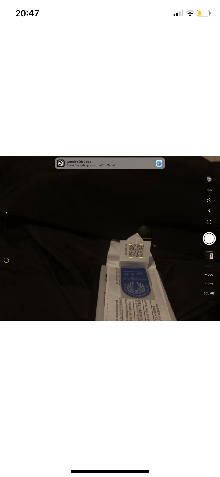 Canada goose hot sale qr code uk