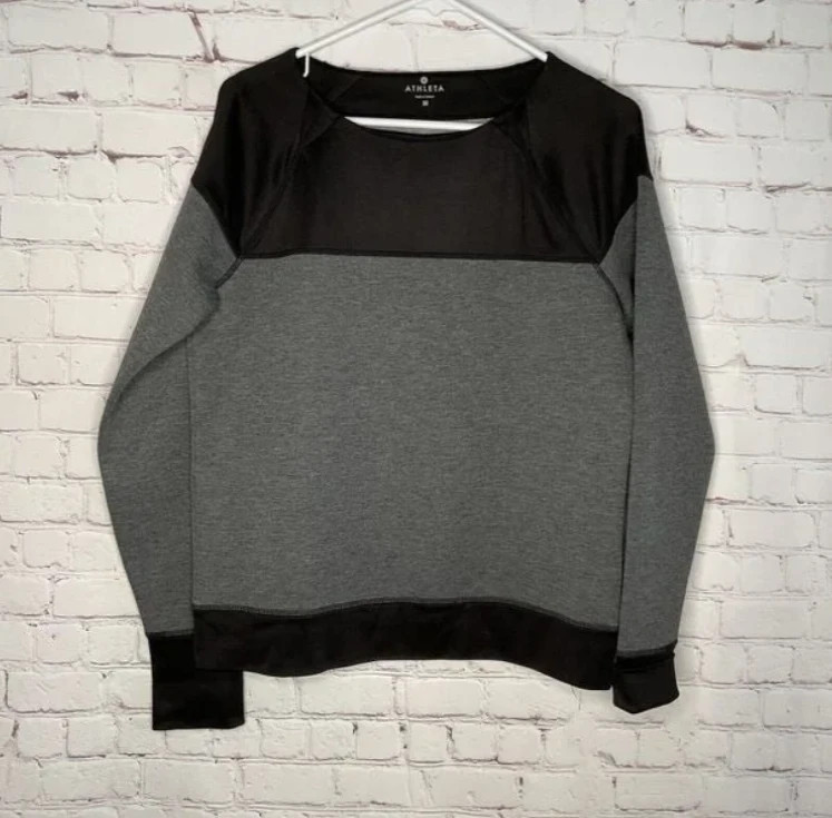 Athleta Womens Medium Fuse Colorblock Scuba Neoprene Pullover Sweater Vinted