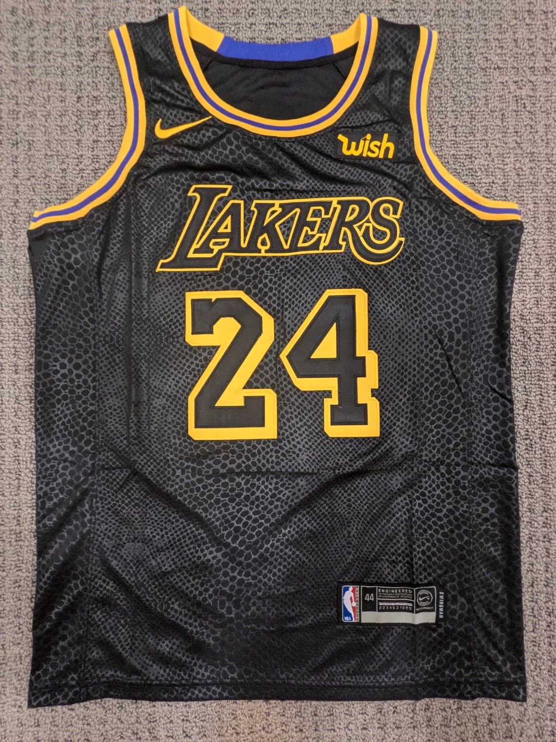 Kobe Bryant 24 Los Angeles Lakers Black Mamba Lore Series Basketball Jersey Vinted