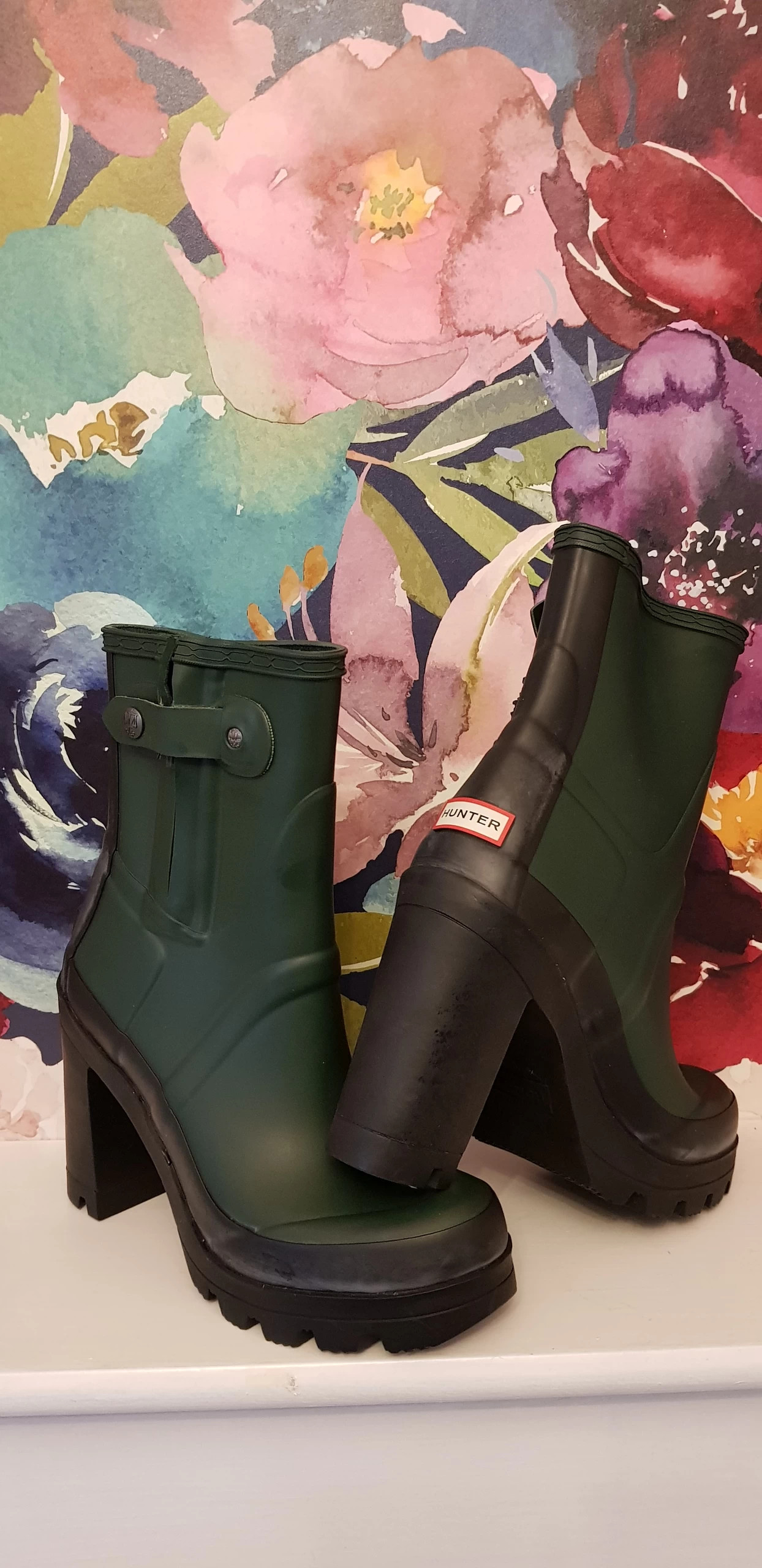 Hunter sale heeled wellies